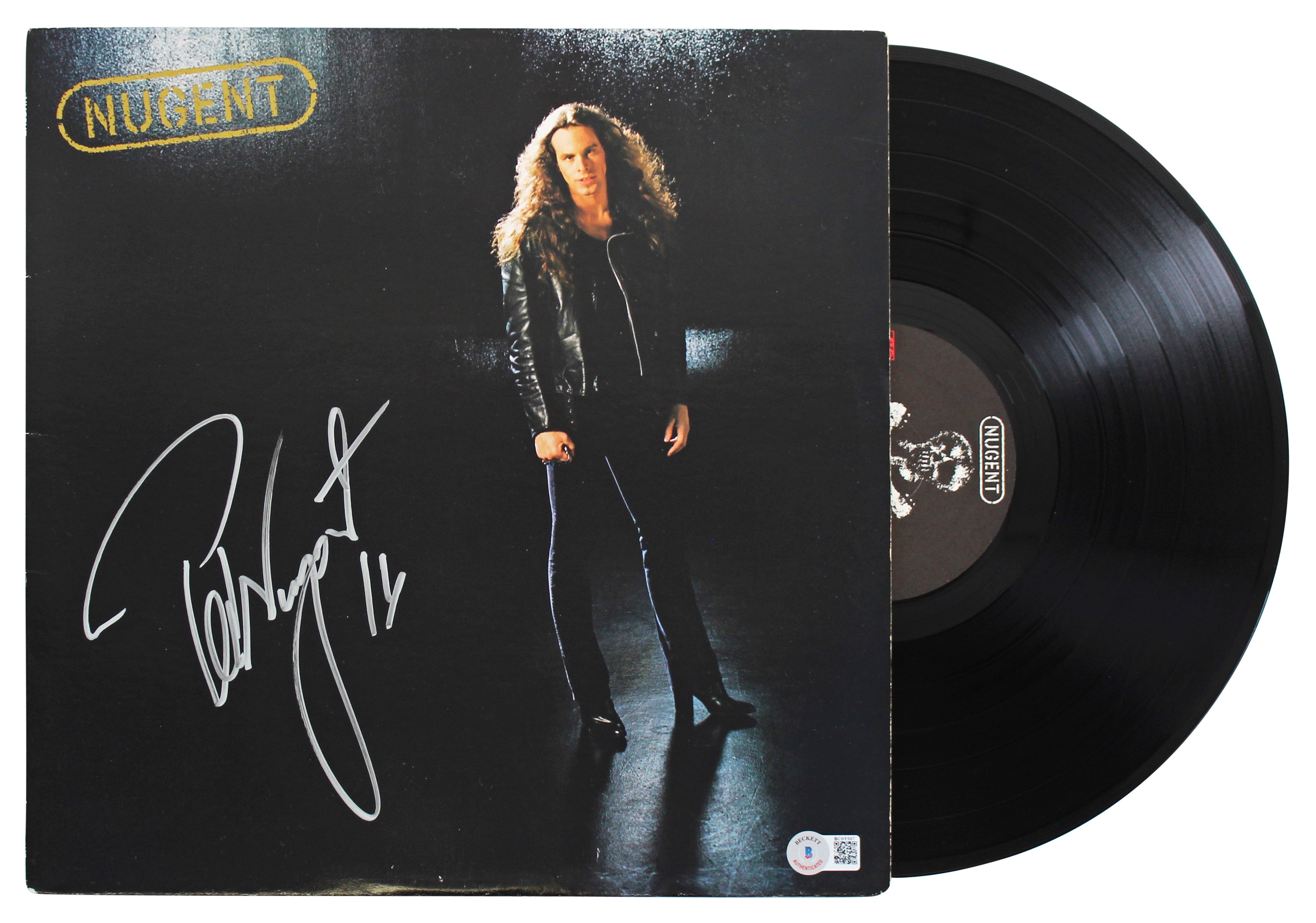 Ted Nugent Authentic Signed Nugent Album Cover W/ Vinyl Autographed BAS #BC01107