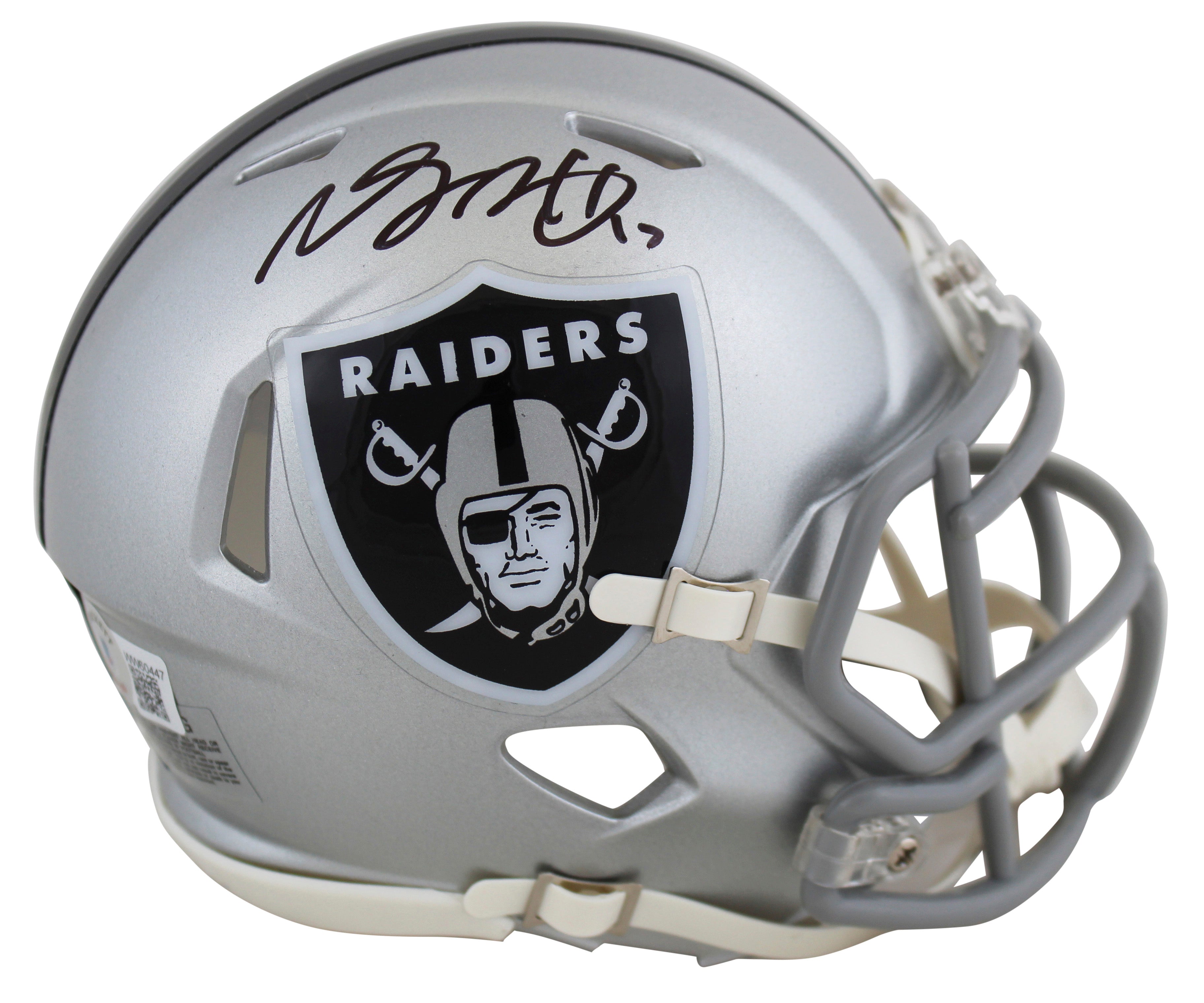 Raiders Davante Adams Authentic Signed Speed Mini Helmet W/ Case BAS Witnessed