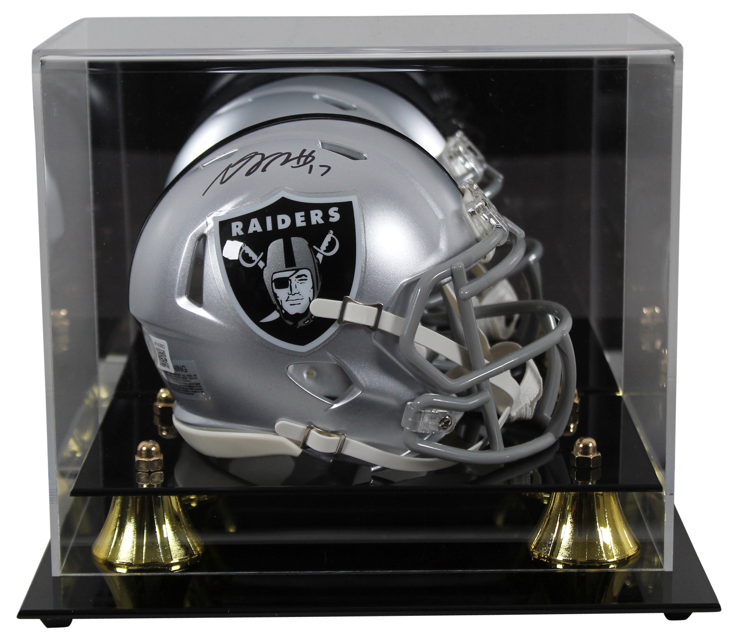 Raiders Davante Adams Authentic Signed Speed Mini Helmet W/ Case BAS Witnessed
