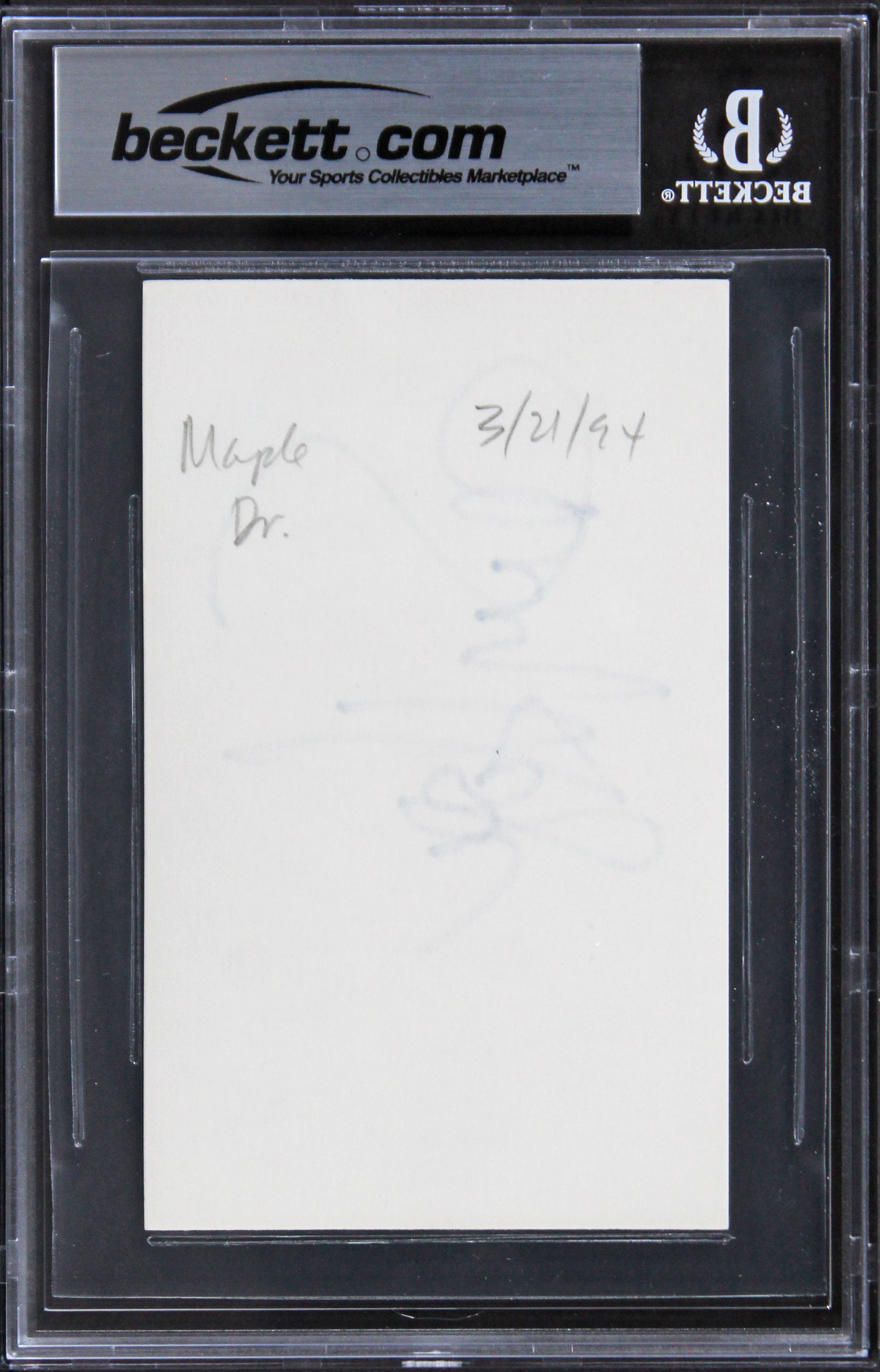 Sammy Hagar Van Halen Authentic Signed 3x5 Index Card Autographed BAS Slabbed