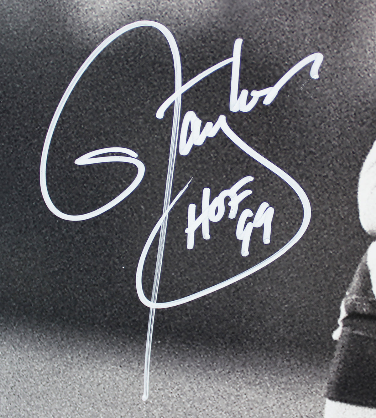 Giants Lawrence Taylor "HOF 99" Authentic Signed 16x20 B&W Photo BAS Witnessed