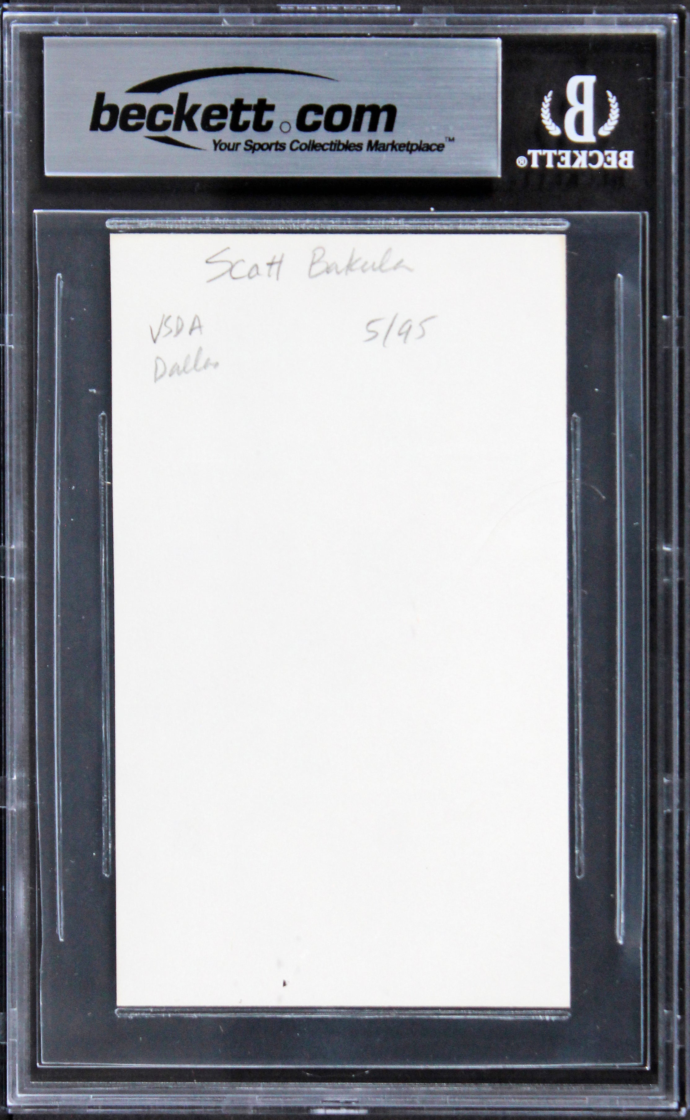 Scott Bakula Star Trek Enterprise Authentic Signed 3x5 Index Card BAS Slabbed 1