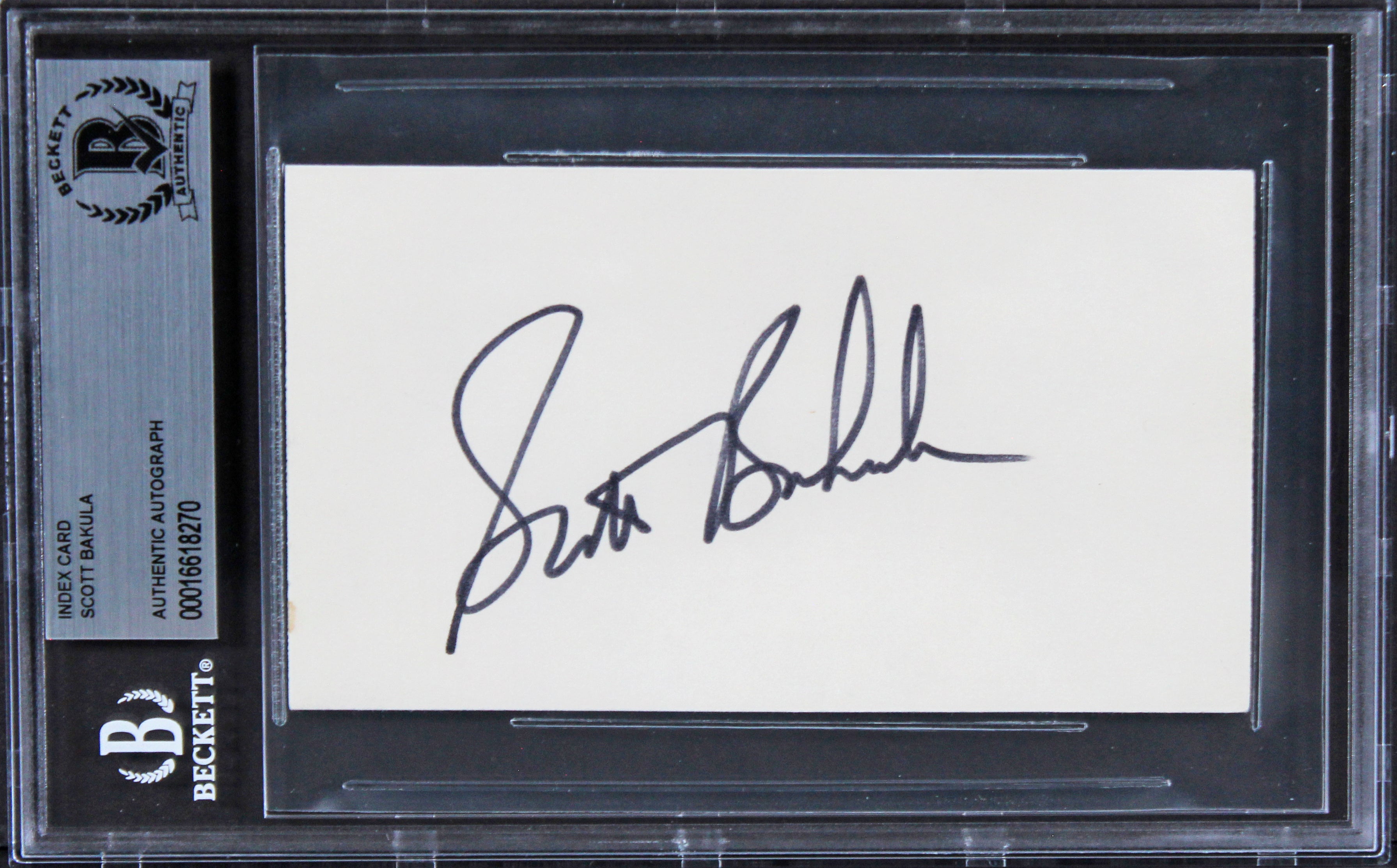 Scott Bakula Star Trek Enterprise Authentic Signed 3x5 Index Card BAS Slabbed 2