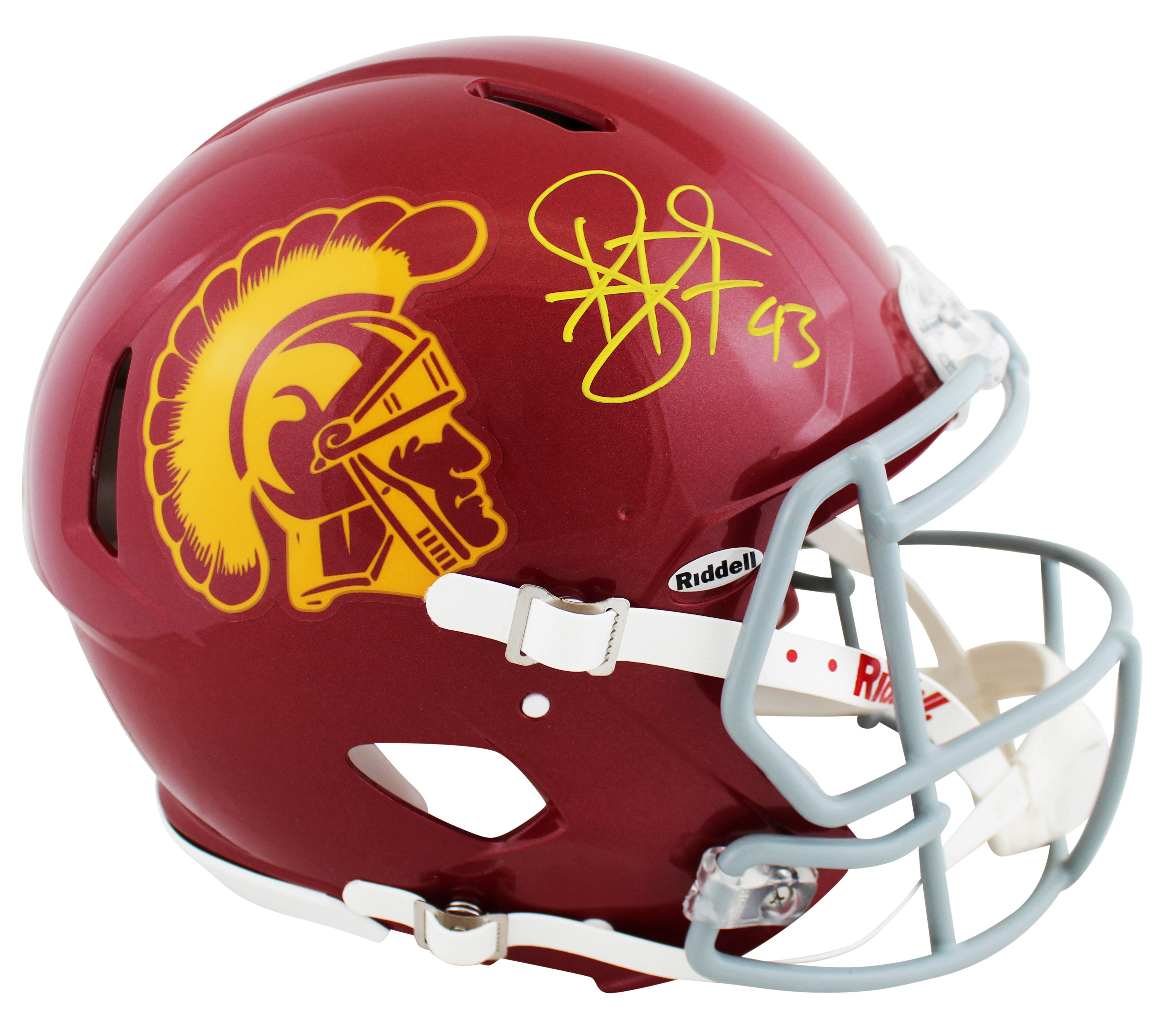 USC Troy Polamalu Authentic Signed Full Size Speed Proline Helmet BAS Witnessed