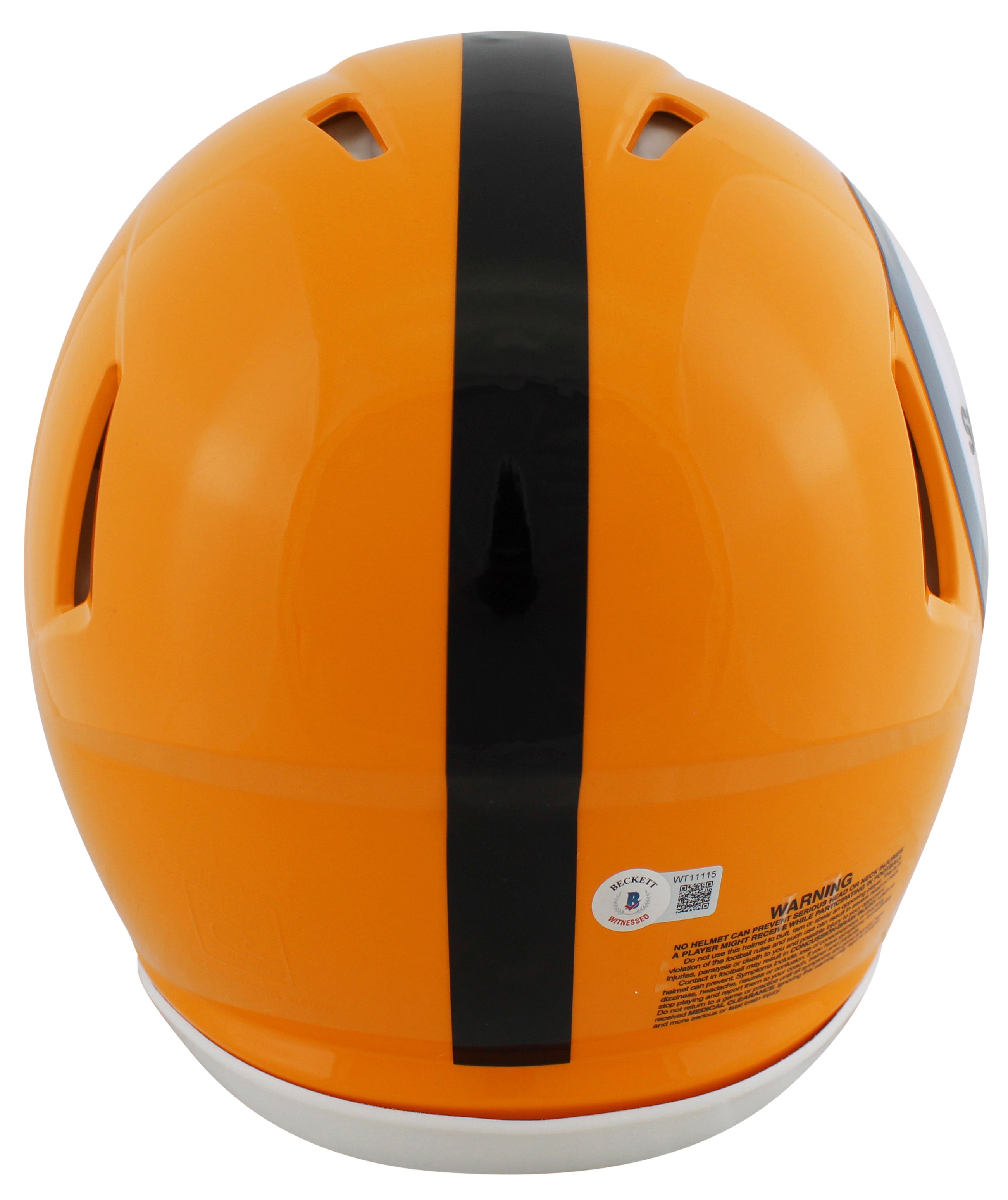 Steelers Troy Polamalu Signed Yellow Full Size Speed Proline Helmet BAS Witness