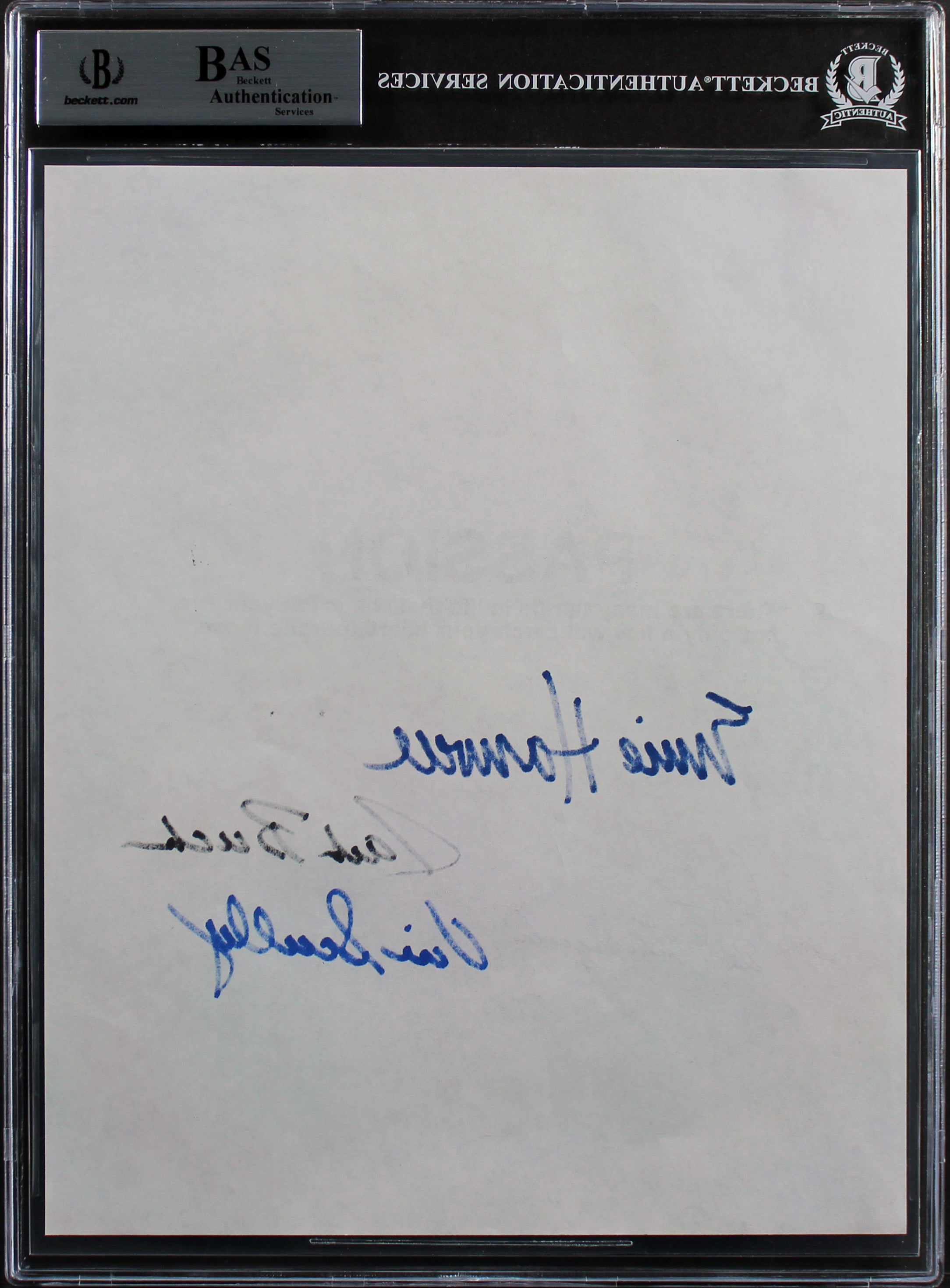 Broadcast Legends (5) Scully, Buck, Garagiola, +2 Signed 8x10 Shett BAS Slabbed