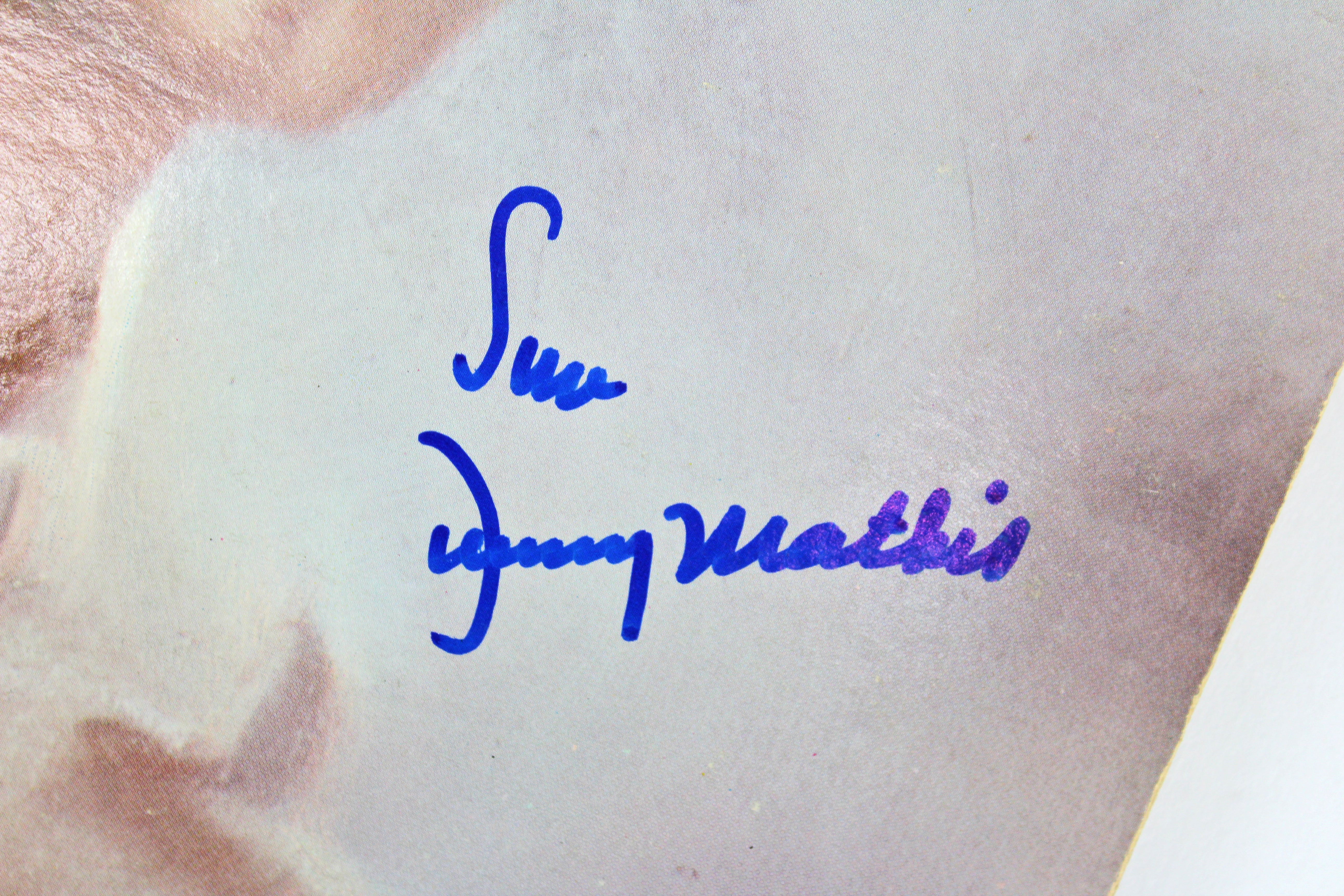 Johnny Mathis Signed Portrait Of Johnny Album Cover W/ Vinyl BAS #E37859