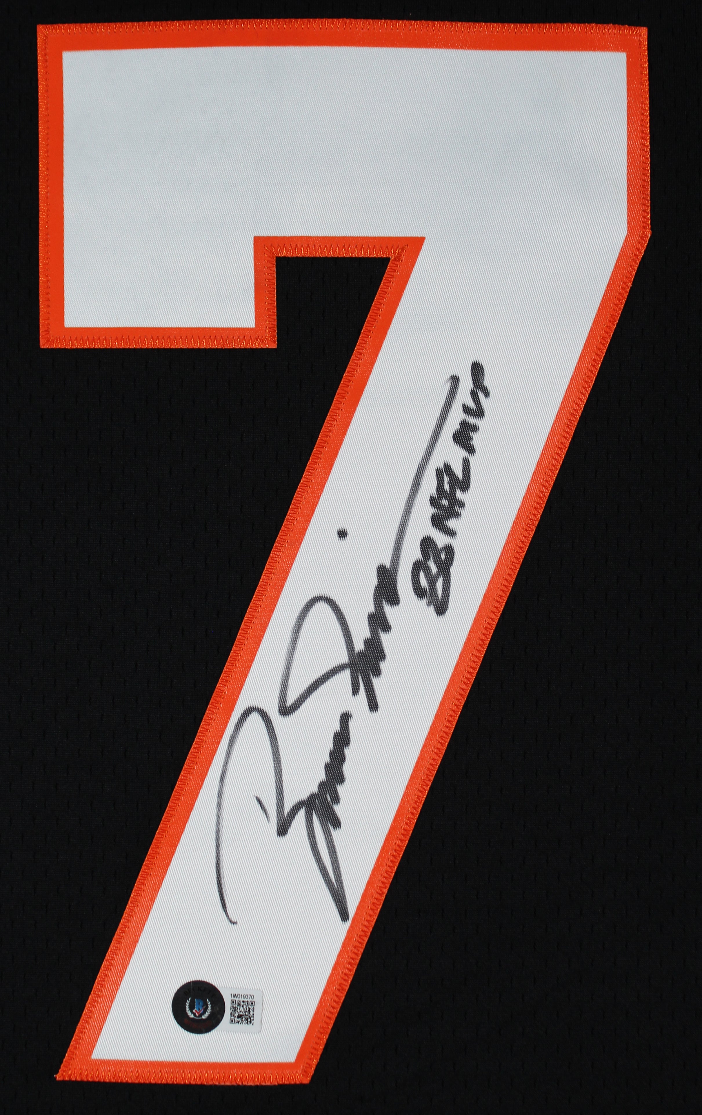 Bengals Boomer Esiason "1988 NFL MVP" Authentic Signed Black M&N Jersey BAS Wit