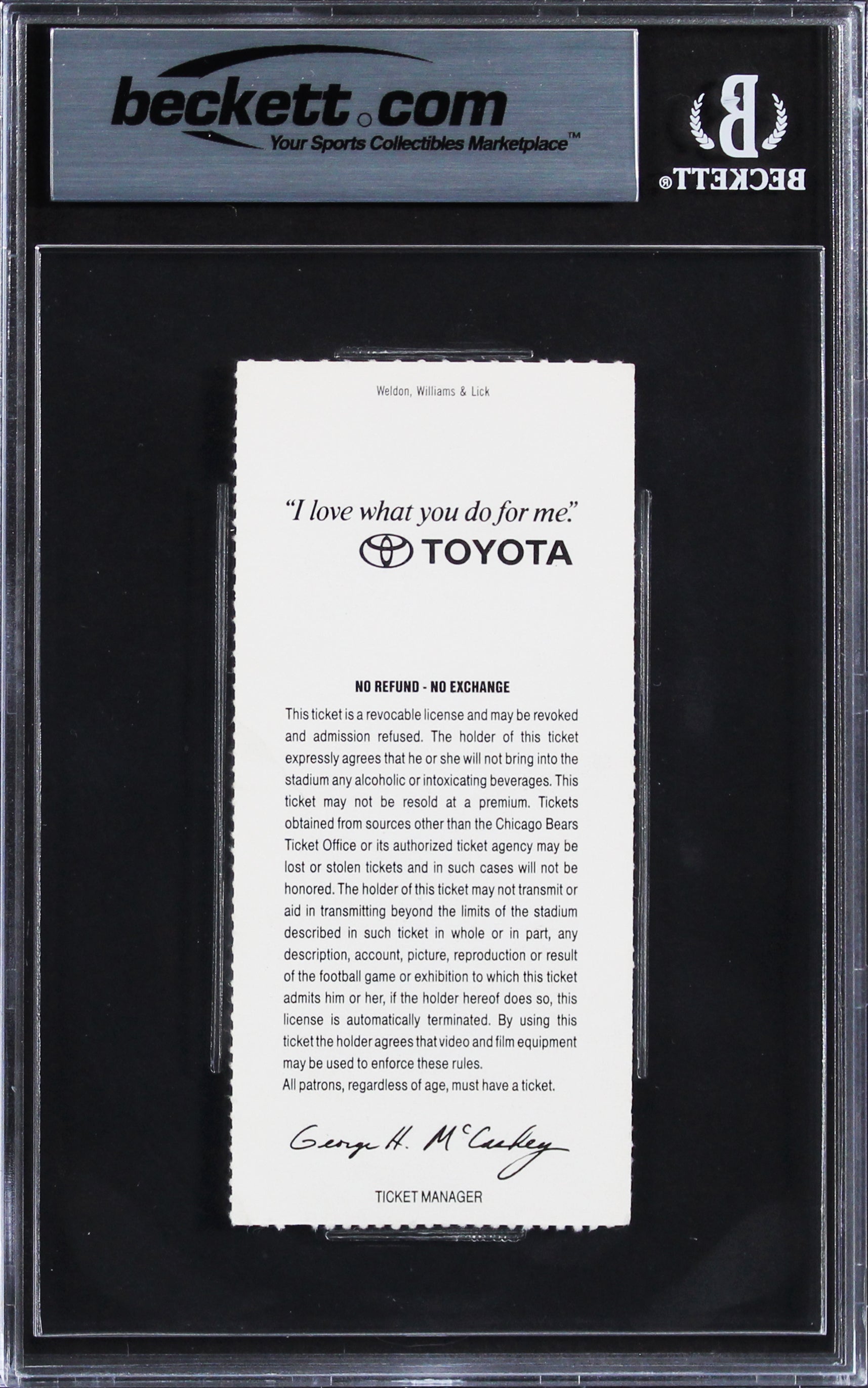 Emmitt Smith & Michael Irvin Signed 1991 Playoff Ticket Stub Graded 5 BAS Slab 1