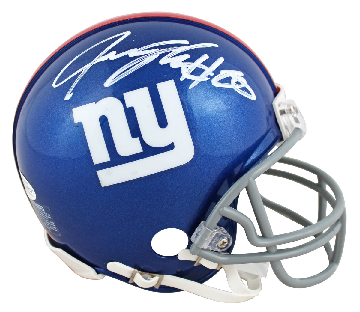 Giants Jeremy Shockey Authentic Signed Blue Rep Mini Helmet BAS Witnessed