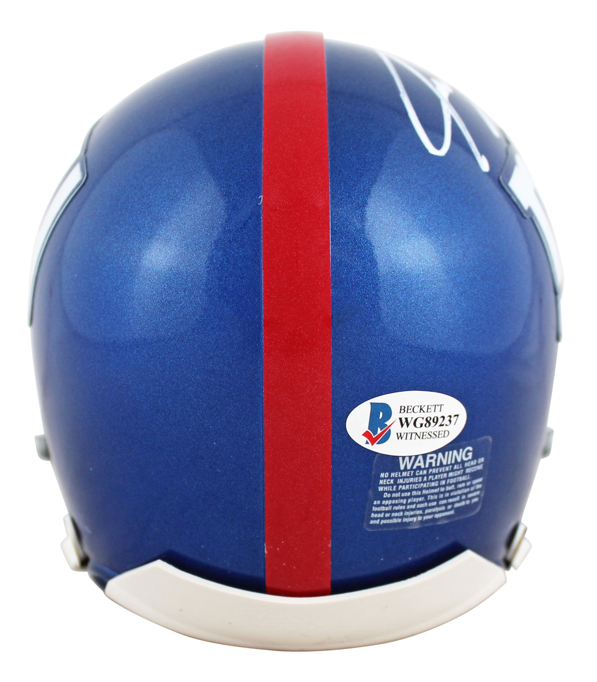 Giants Jeremy Shockey Authentic Signed Blue Rep Mini Helmet BAS Witnessed