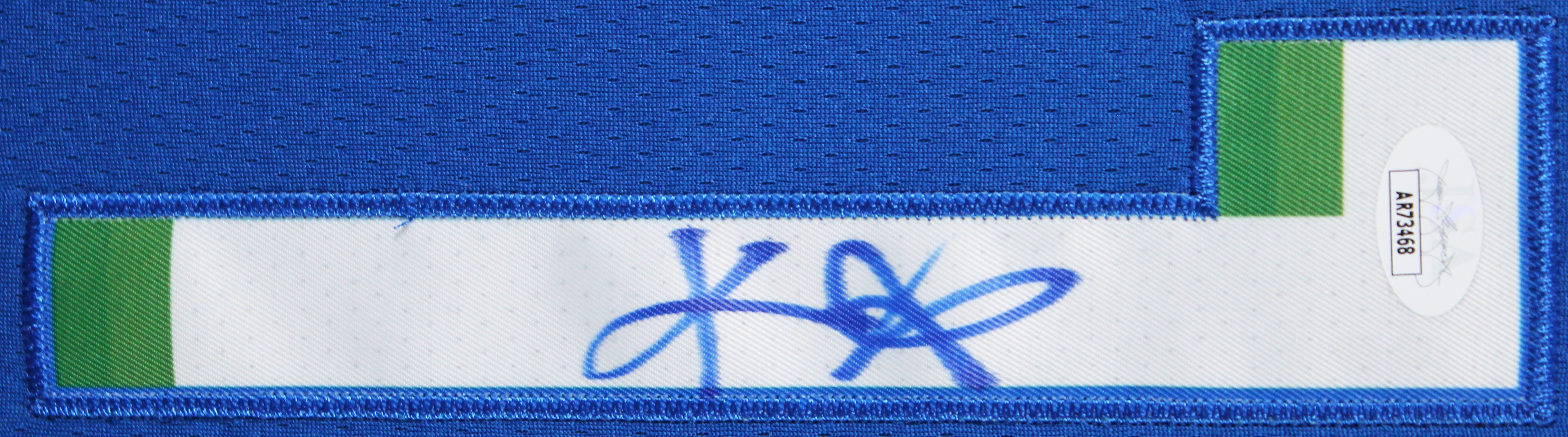 Mavericks Kyrie Irving Signed Blue Nike Swingman Framed Jersey JSA #AR73468
