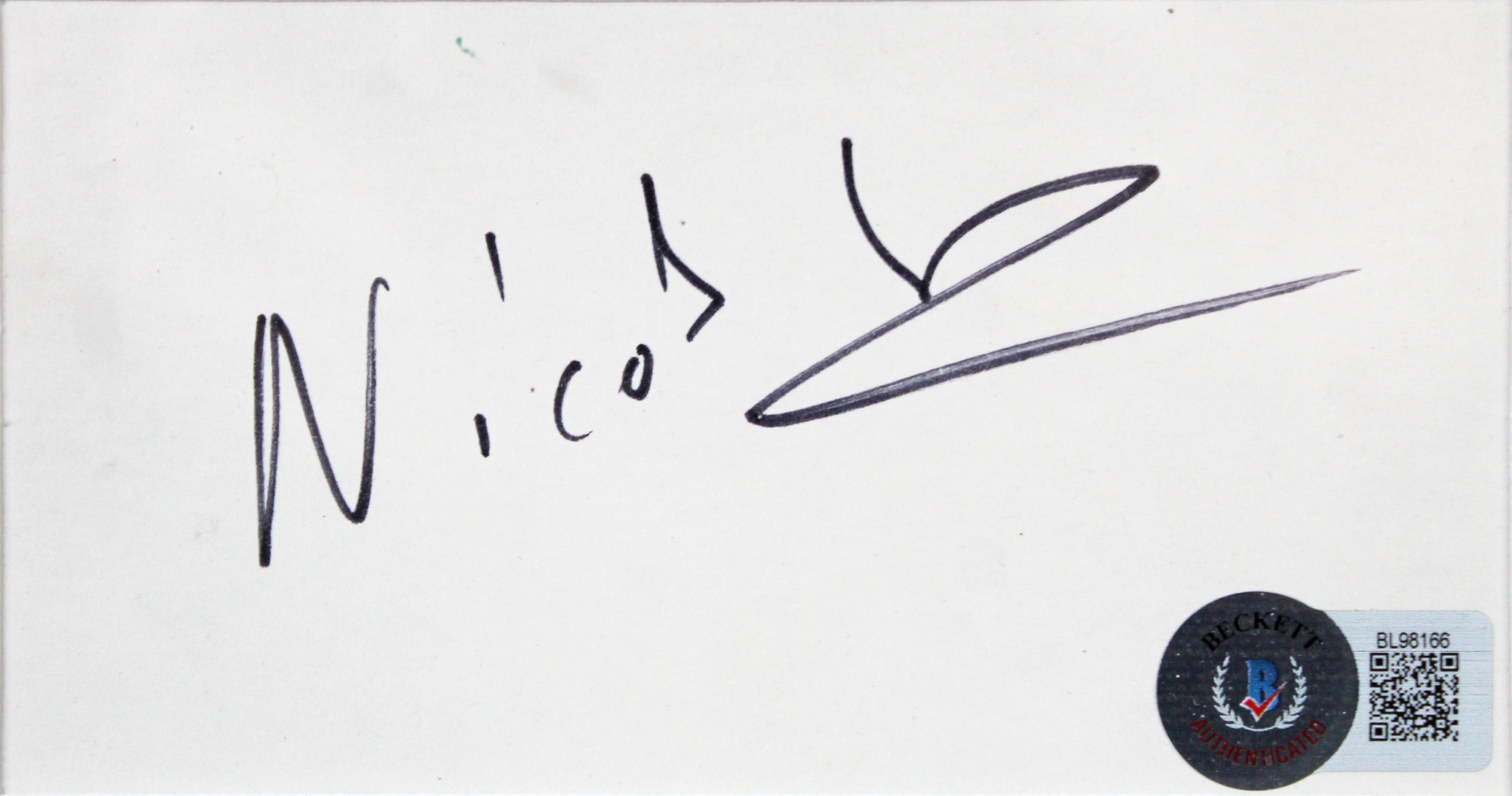 Nicolas Cage National Treasure Signed & Framed 3x5 Index Card BAS #BL98166