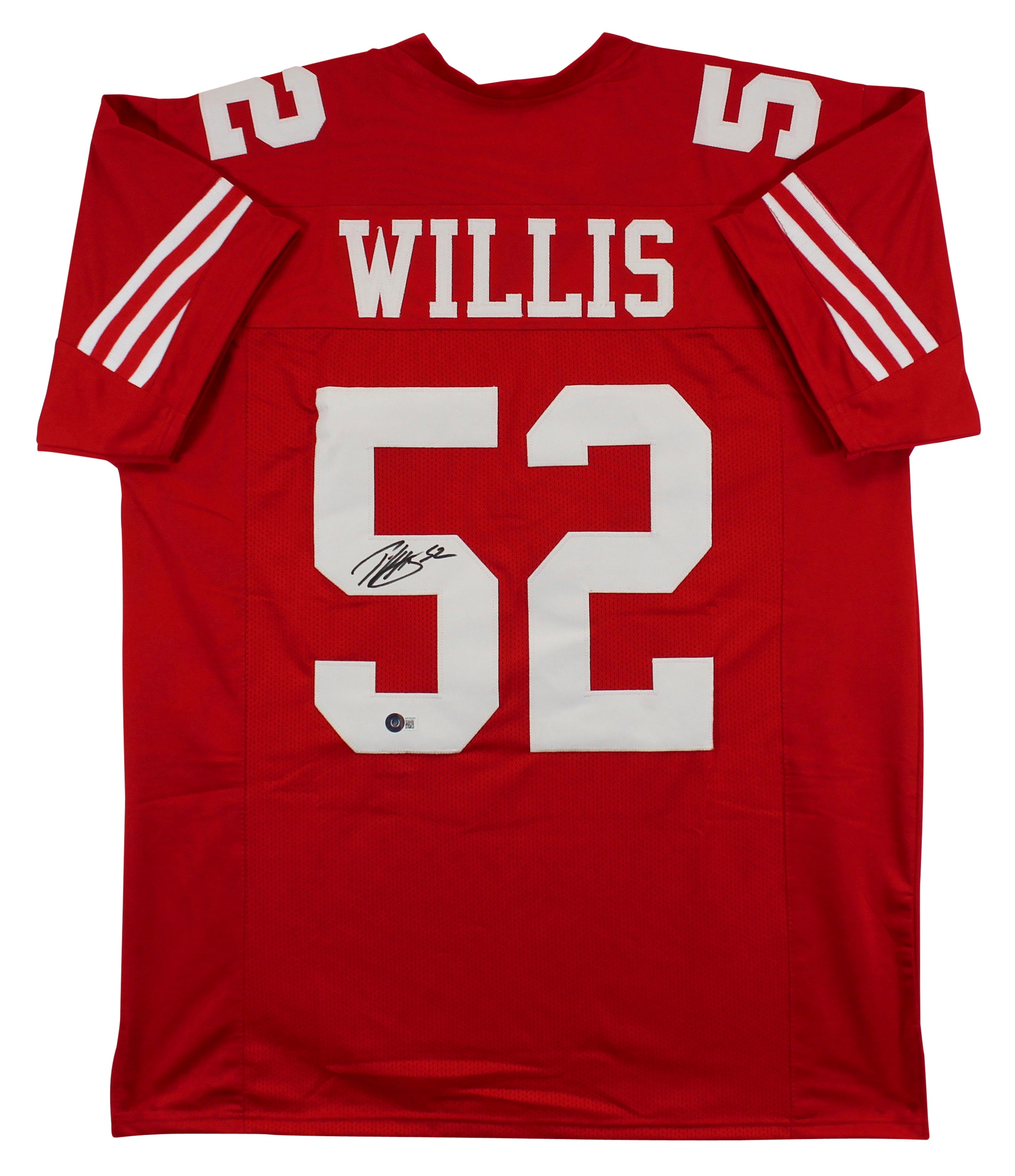 Patrick Willis Authentic Signed Red Pro Style Jersey BAS Witnessed