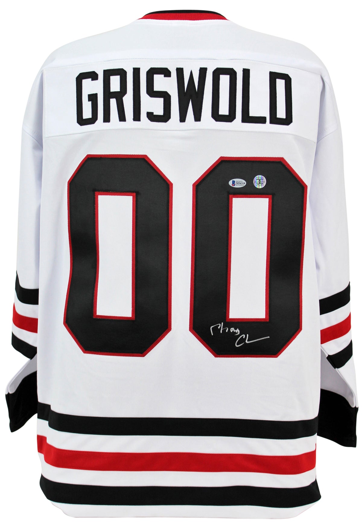 Chevy Chase Christmas Vacation Signed Santa Clark Griswold Jersey BAS #M54318