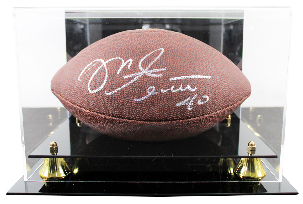 Buccaneers Mike Alstott Signed Wilson Super Grip Football W/ Case BAS Witnessed