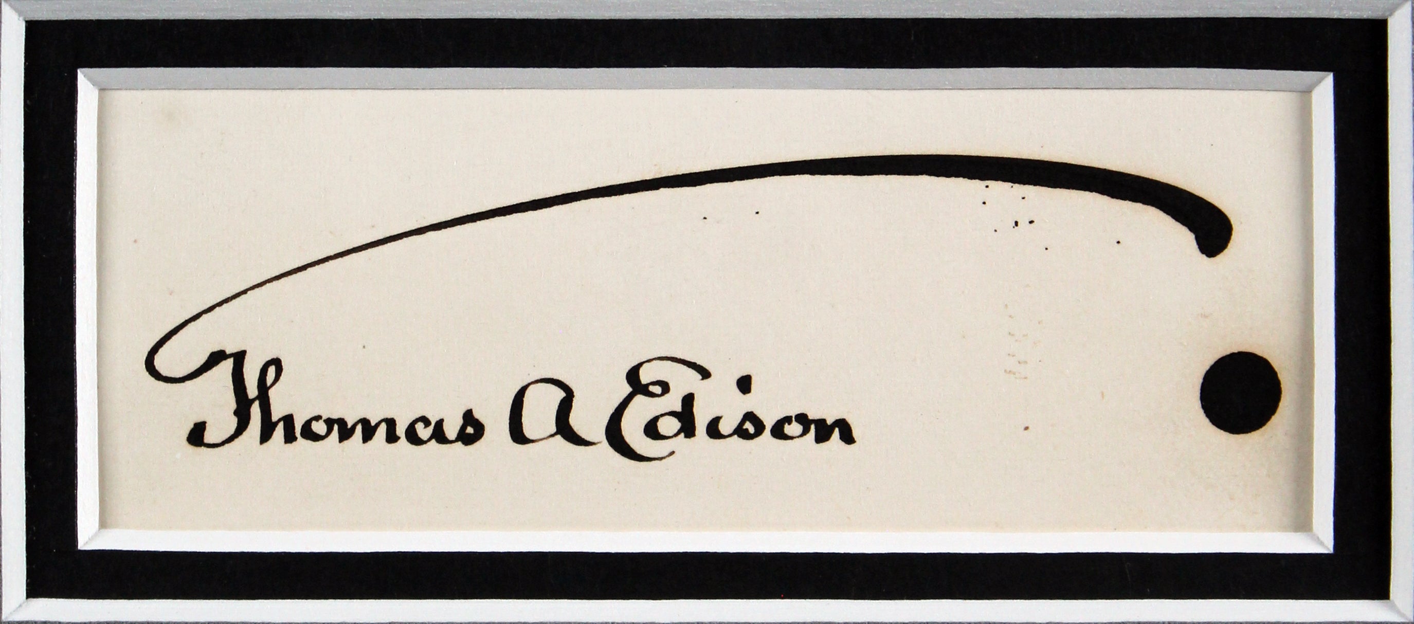 Thomas Edison Authentic Signed & Framed Cut Signature Auto Grade 10 BAS #AB14605