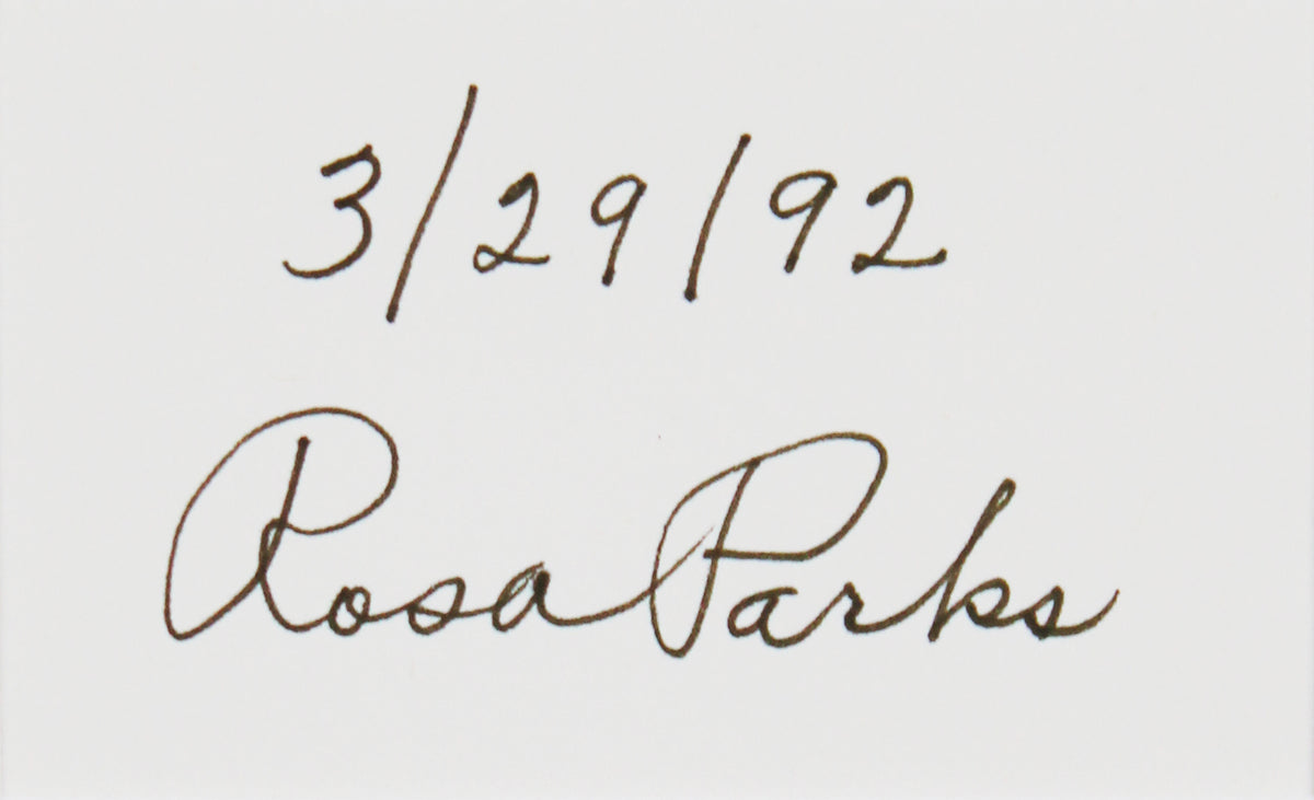 Rosa Parks Civil Rights Activist Authentic Signed Framed Display BAS LOA