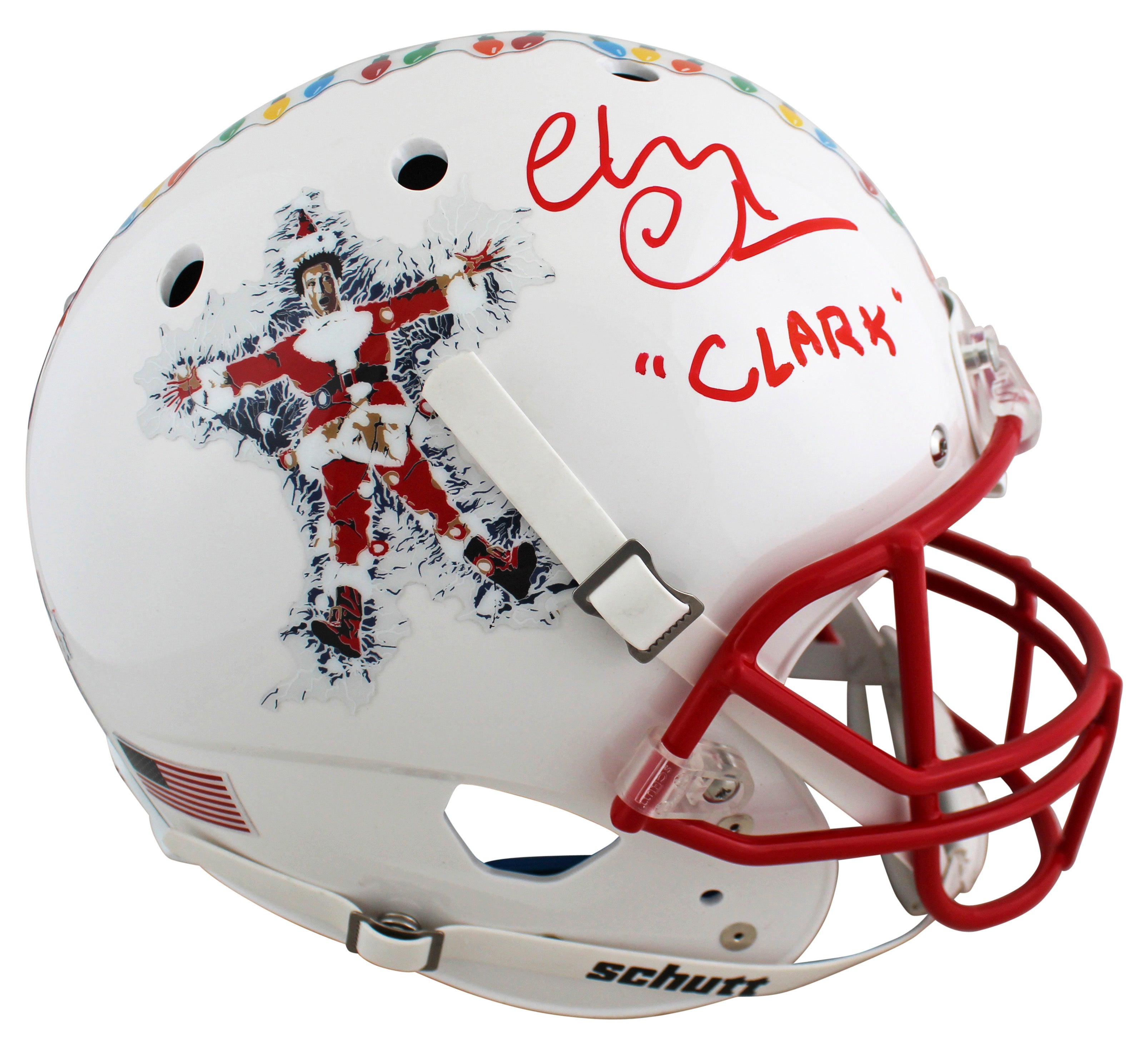 Chevy Chase Christmas Vacation "Clark" Signed Schutt Full Size Rep Helmet BAS