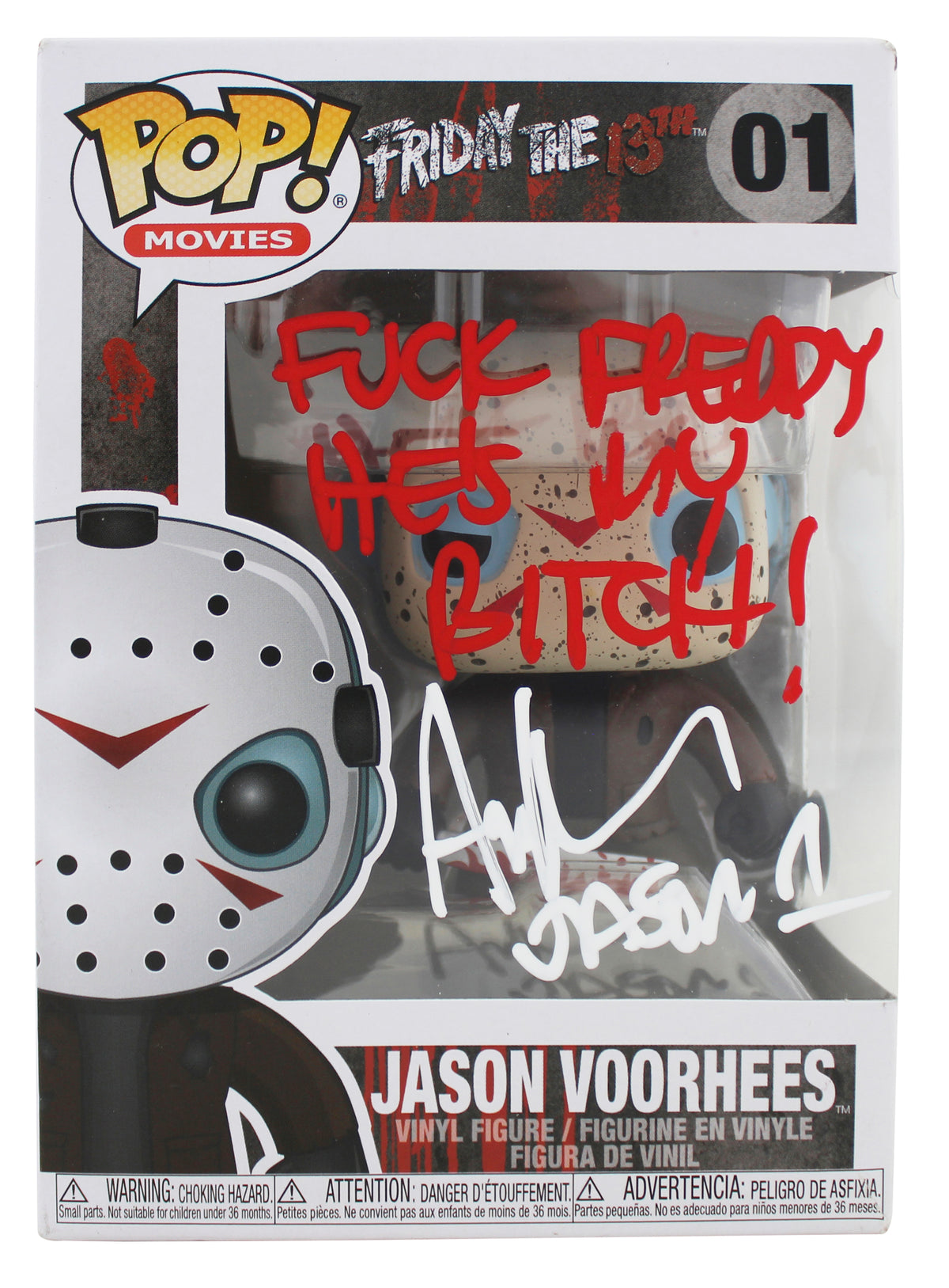 Ari Lehman "F*** Freddy" Signed Funko Pop Vinyl Figure BAS Witnessed #1W484557