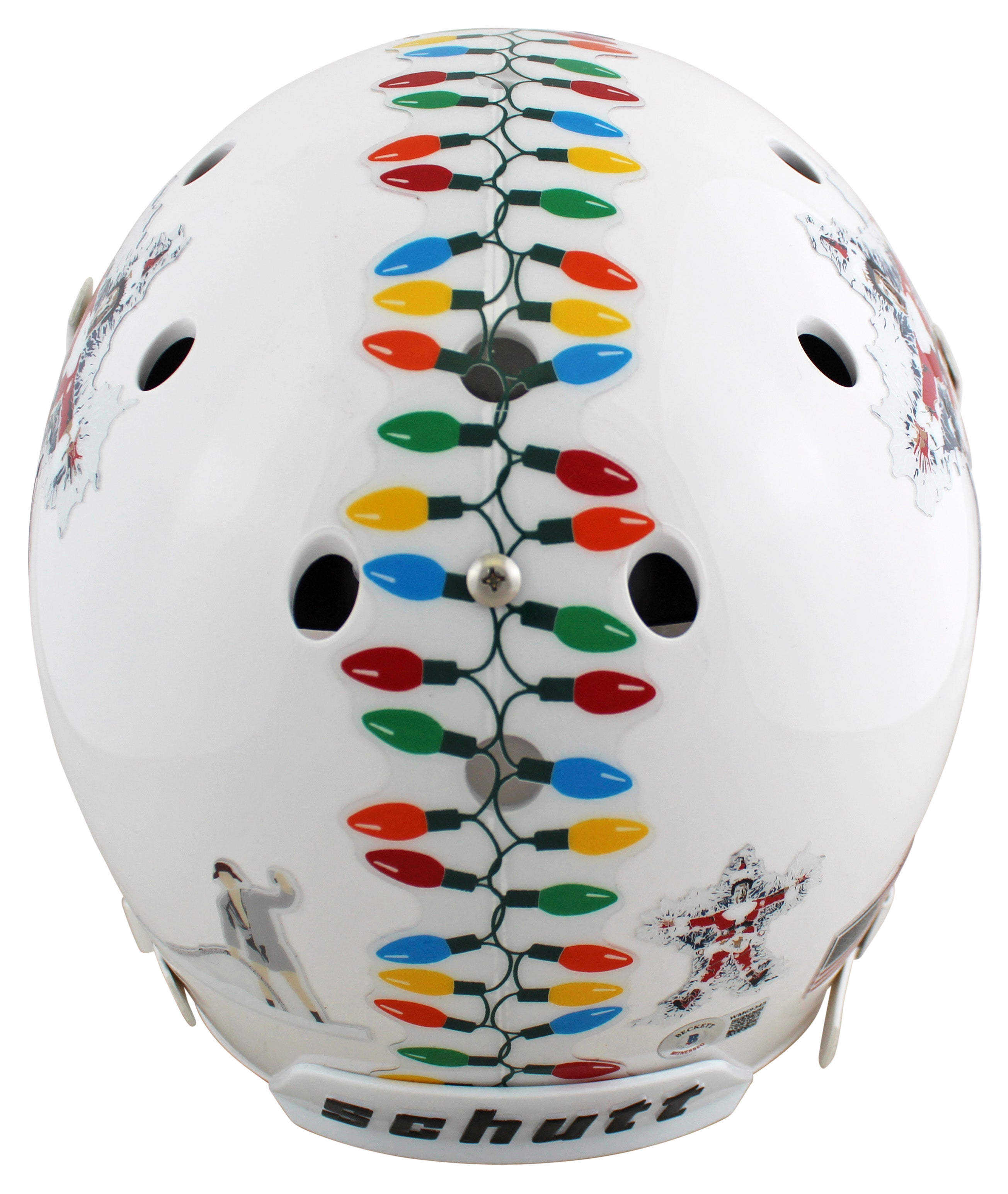 Chevy Chase Christmas Vacation Signed White Schutt Full Size Rep Helmet BAS Wit