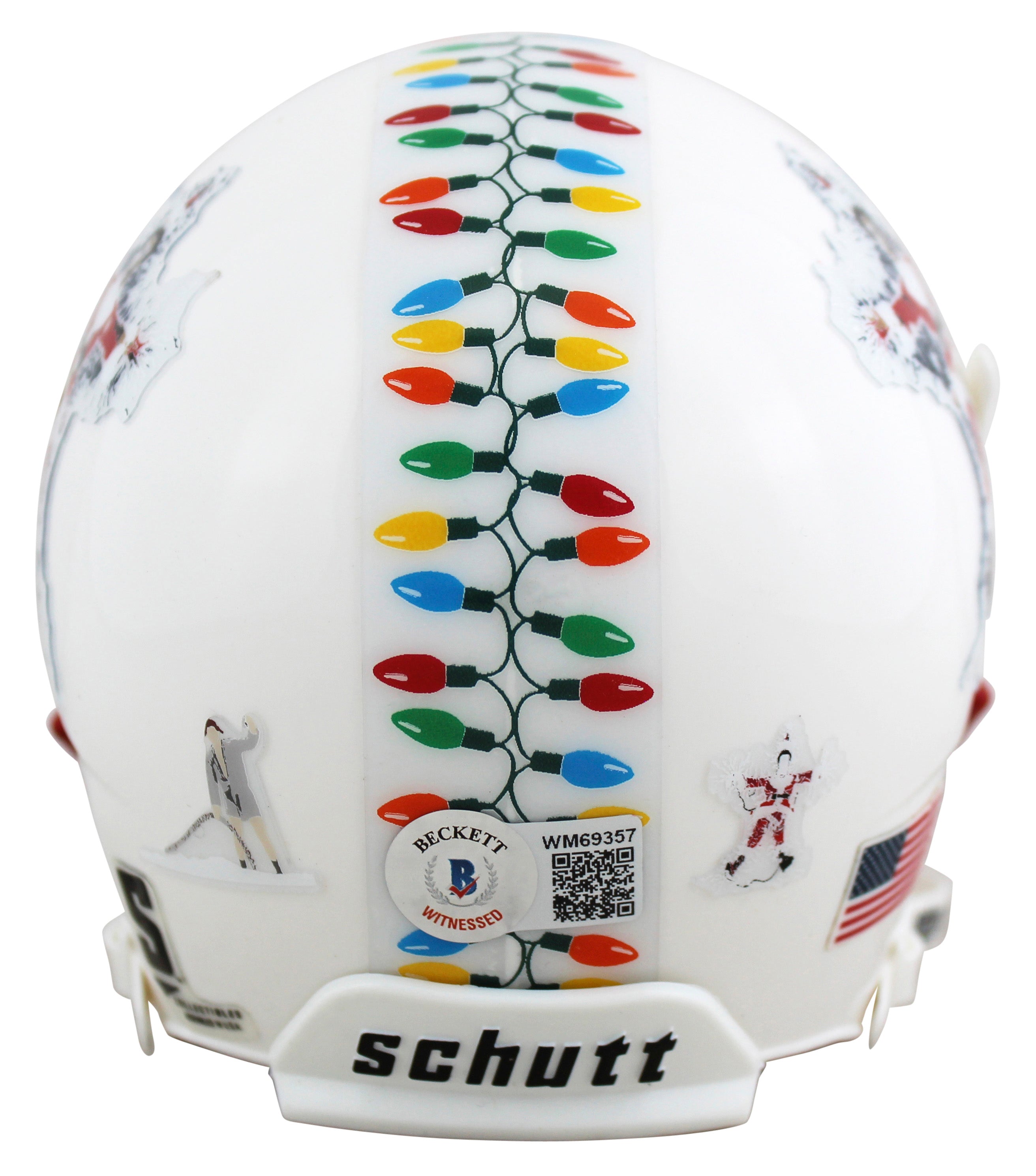 Chevy Chase Christmas Vacation Signed White Schutt Custom Mini Helmet BAS Wit