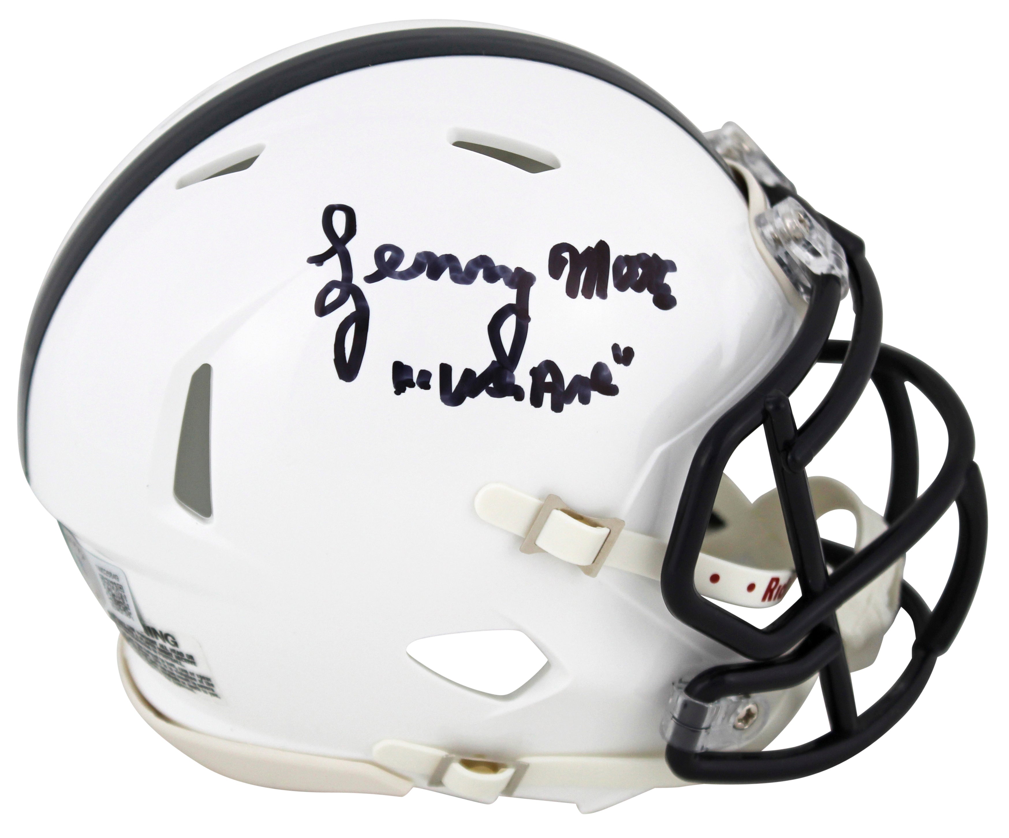Penn State Lenny Moore "We Are" Authentic Signed Speed Mini Helmet BAS Witnessed