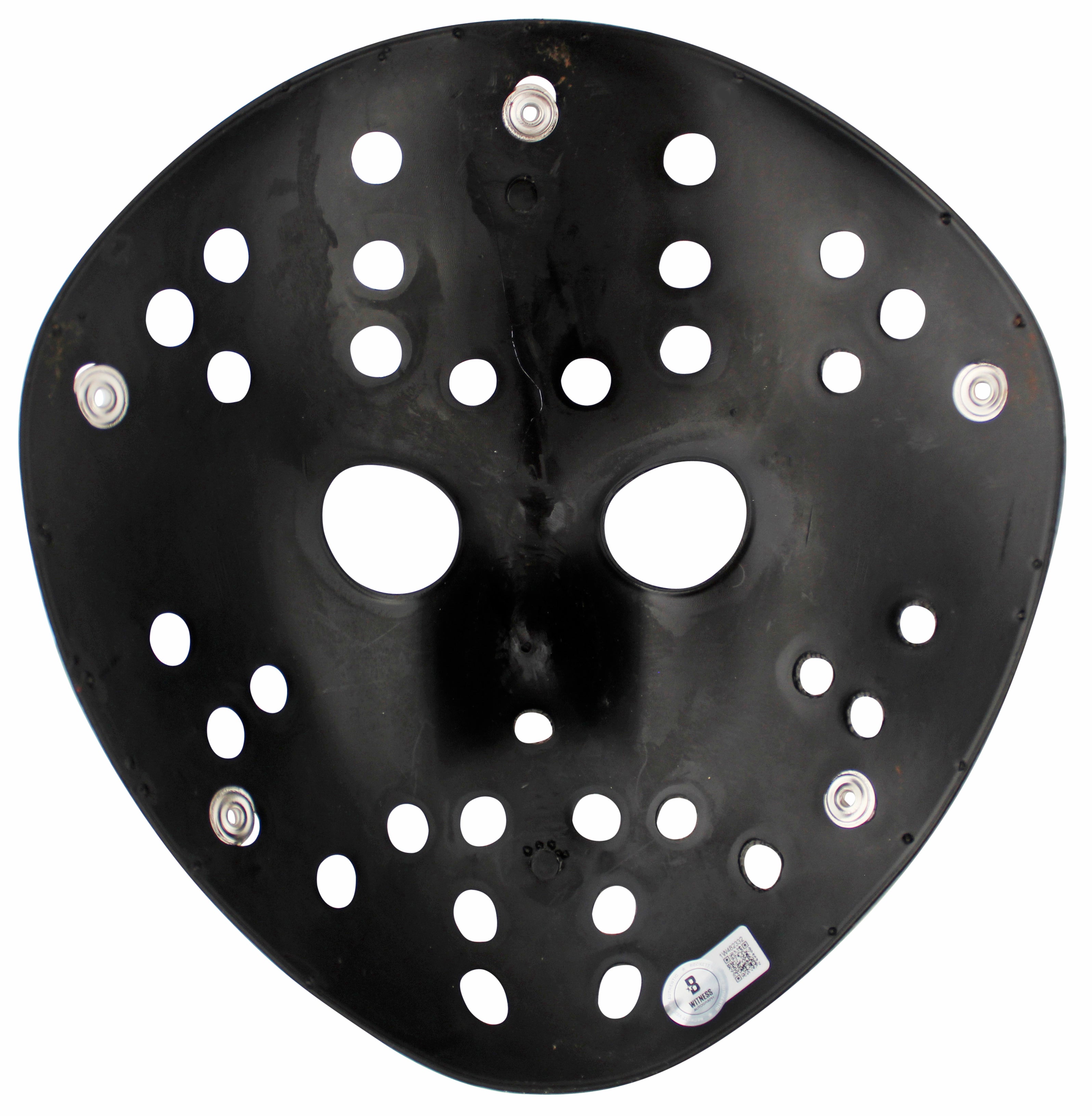 Ari Lehman Friday The 13th "Jason 1" Signed Black Jason Mask BAS Wit #1W482332