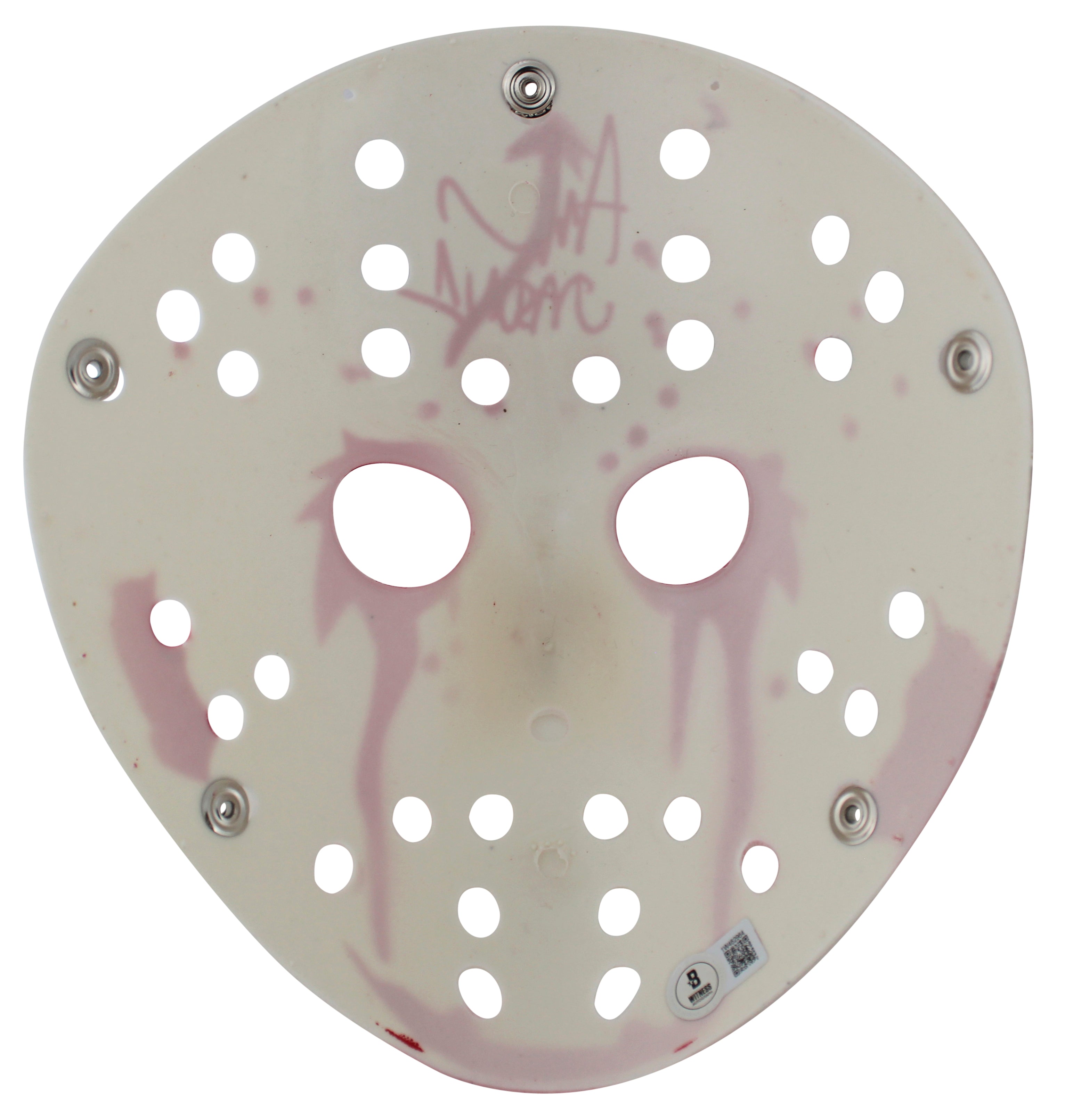 Ari Lehman Friday The 13th "Jason 1" Signed White Jason Mask BAS Wit #1W482964