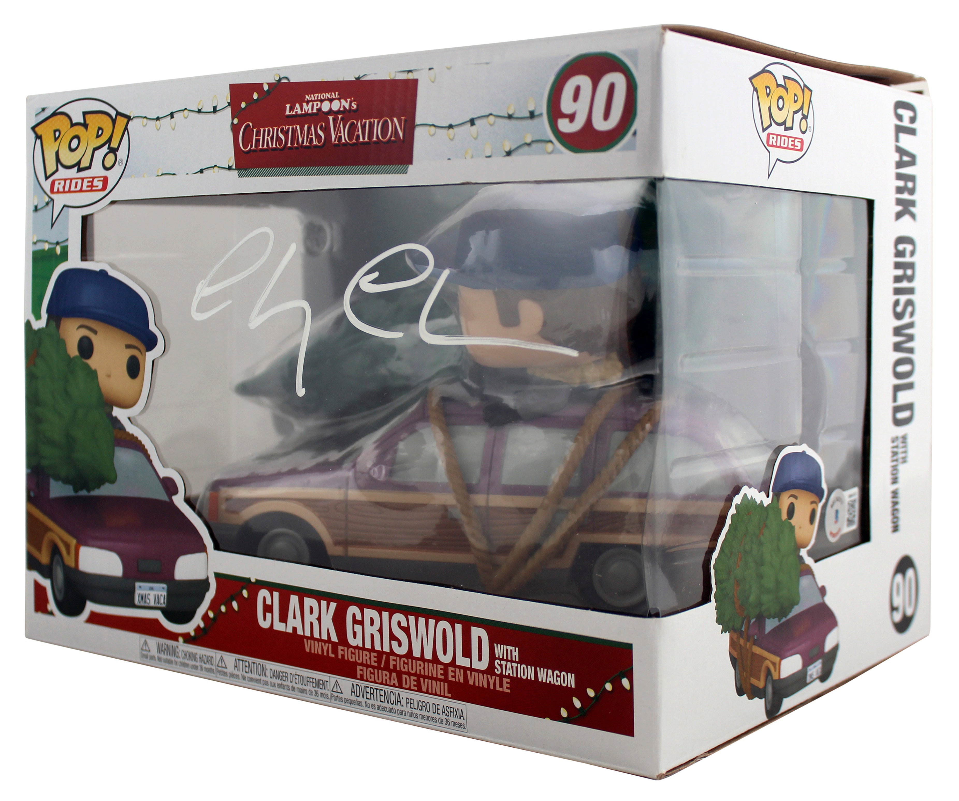 Chevy Chase Christmas Vacation Signed #90 Funko Pop Vinyl Figure w White Sig BAS