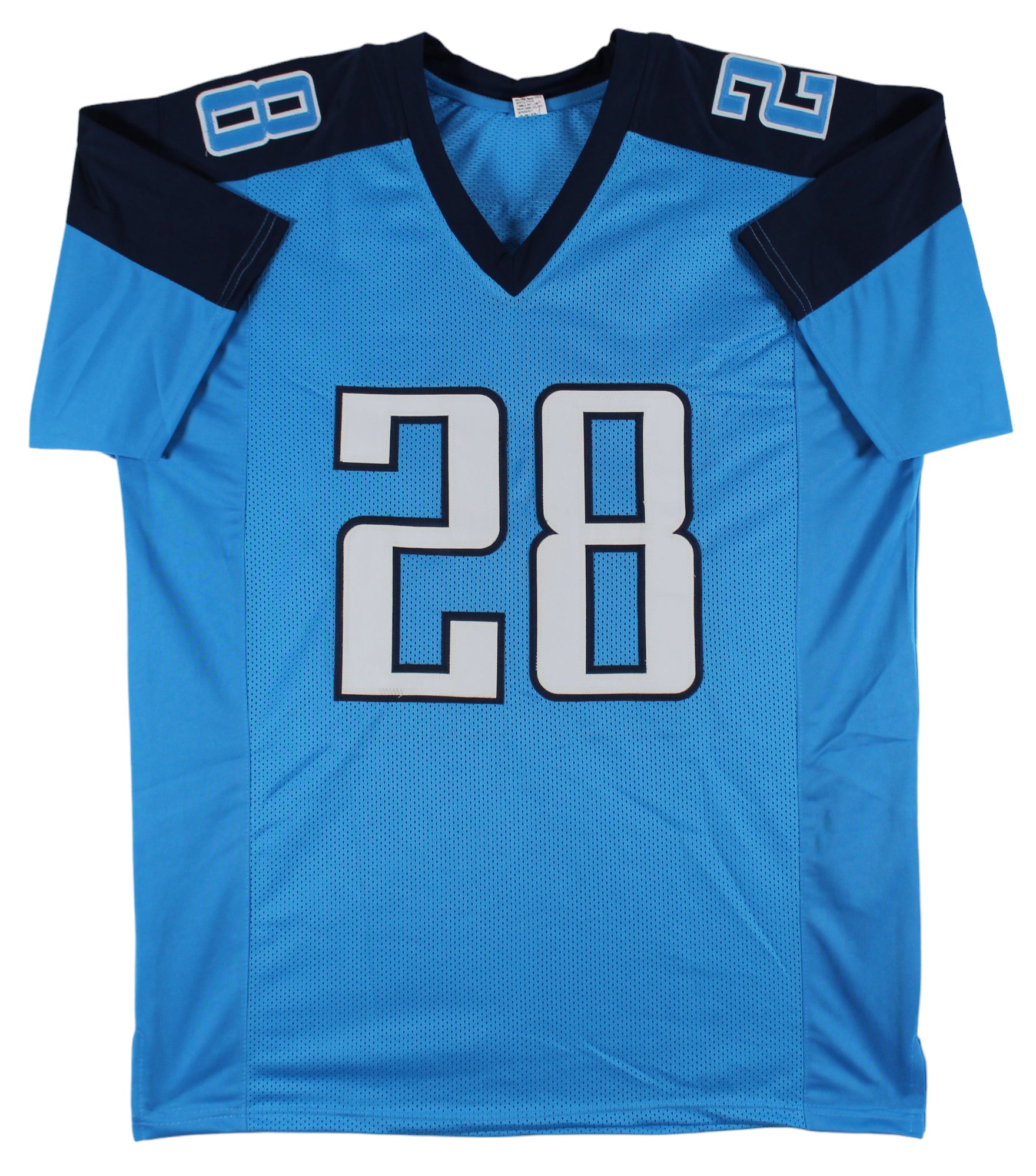 Chris Johnson Authentic Signed Blue Pro Style Jersey Signed on #8 BAS Witnessed