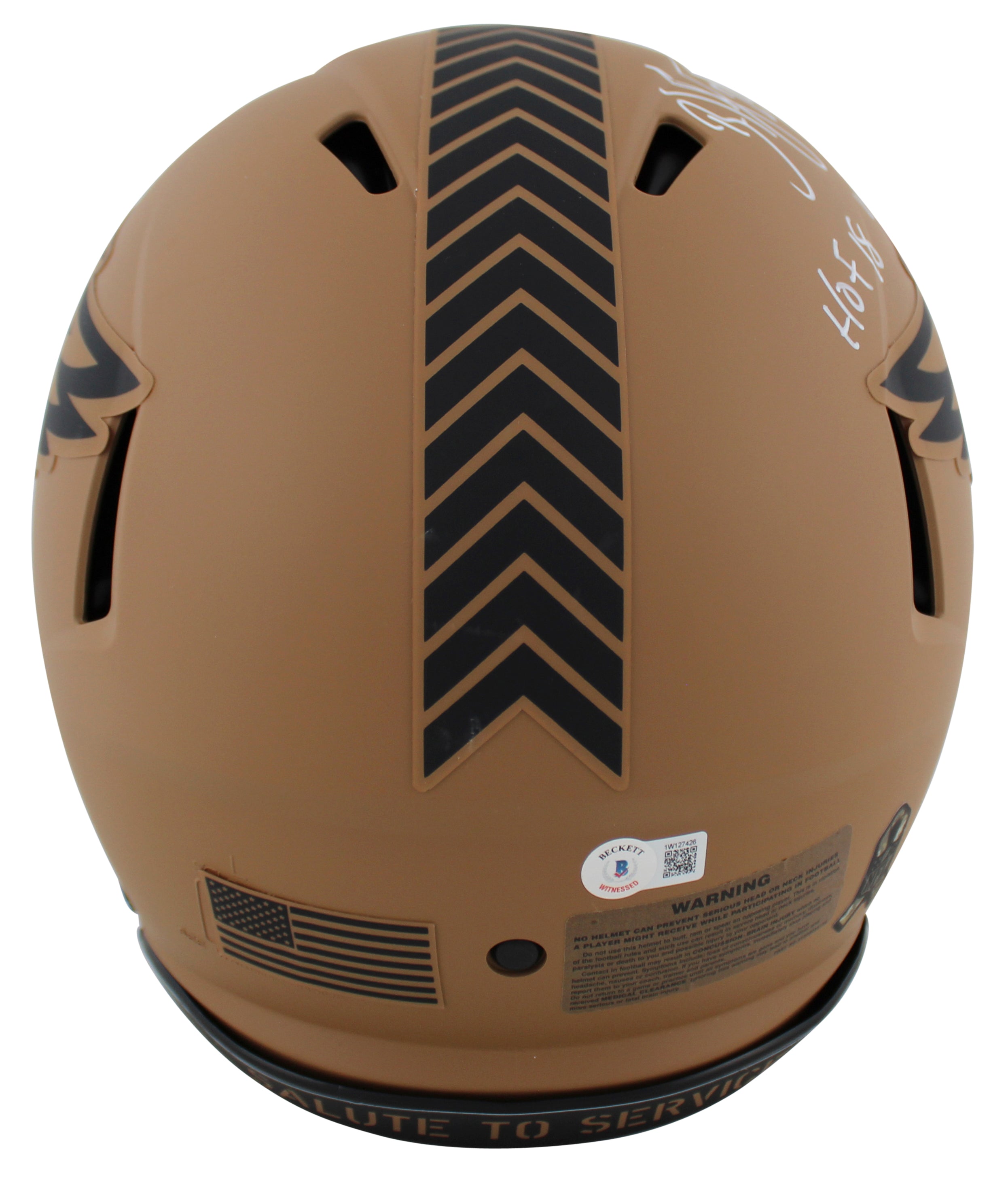 Eagles Brian Dawkins "2x Insc" Signed STS II F/S Speed Proline Helmet BAS Wit