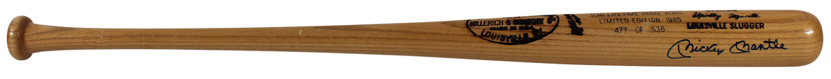 Yankees Mickey Mantle Signed Louisville Slugger Bat LE #477/536 JSA #YY47860