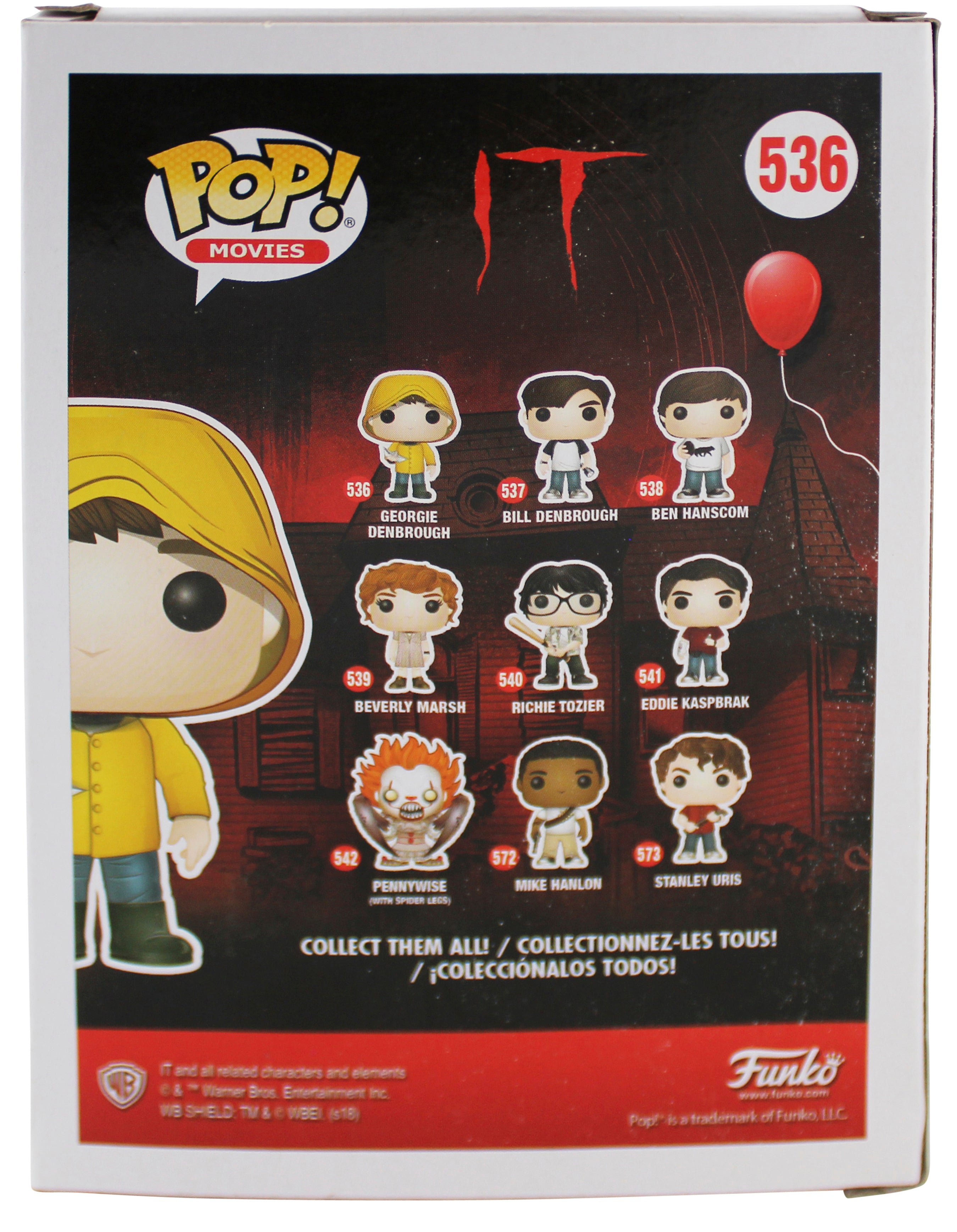 It Georgie Denbrough #536 Funko Pop Vinyl Figure Un-signed