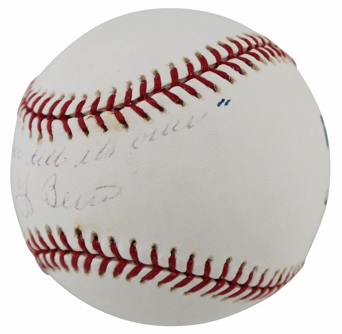 Yankees Yogi Berra "It Aint Over Till Its Over" Signed Oml Baseball BAS #BN00175
