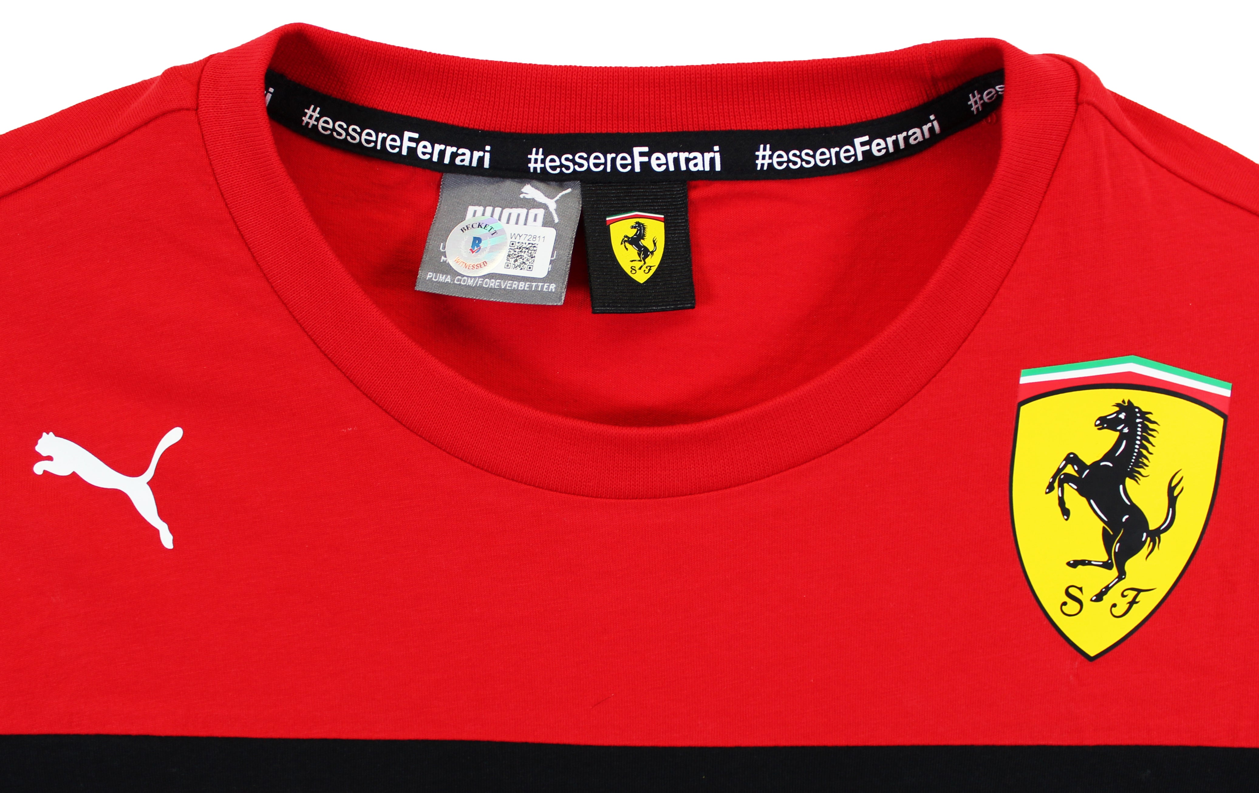 Charles Leclerc Authentic Signed Red Puma Racing Jersey BAS Witnessed #WY72811