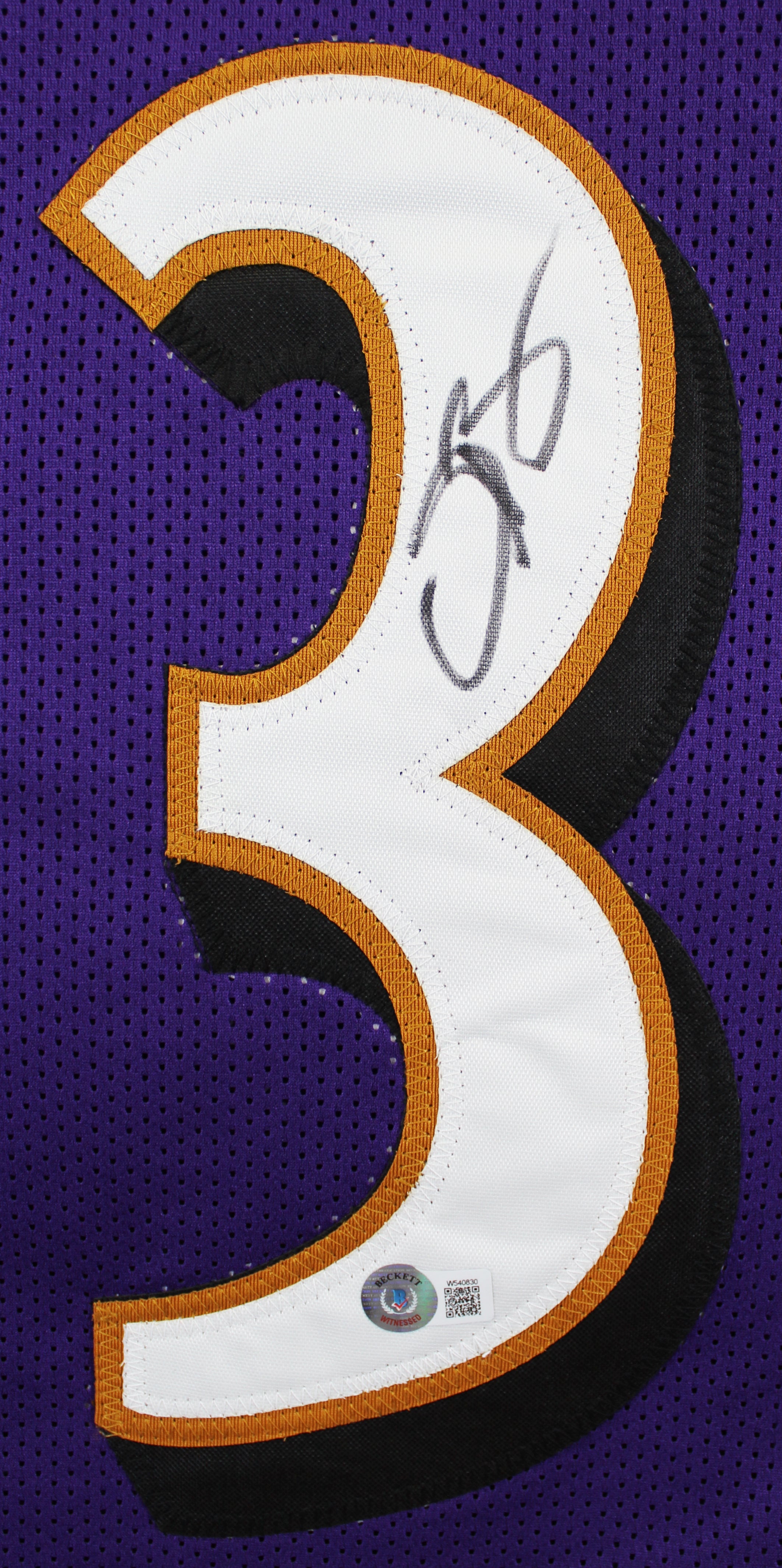 Odell Beckham Authentic Signed Purple Pro Style Jersey BAS Witnessed