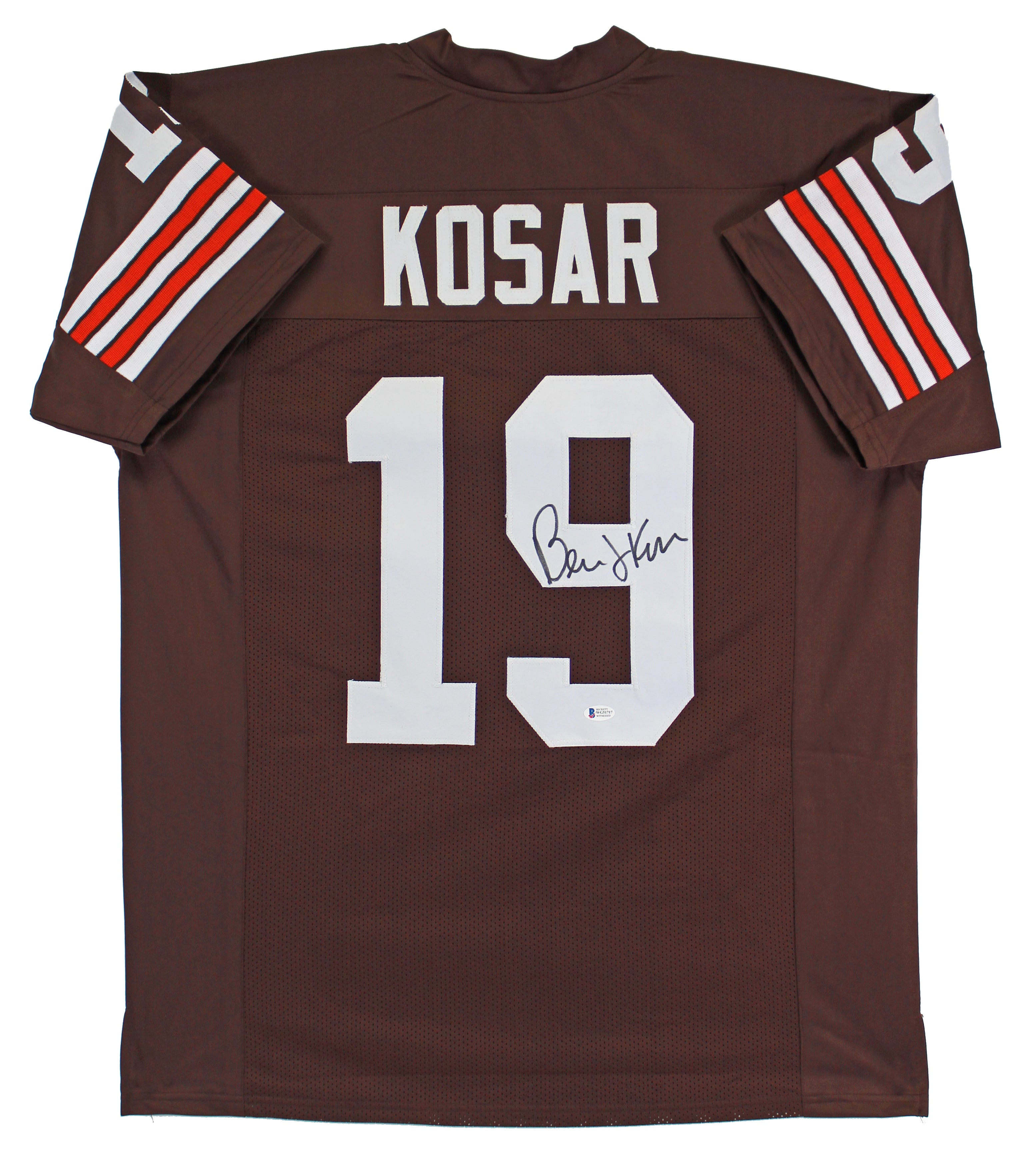 Bernie Kosar Authentic Signed Brown Pro Style Jersey Autographed BAS Witnessed