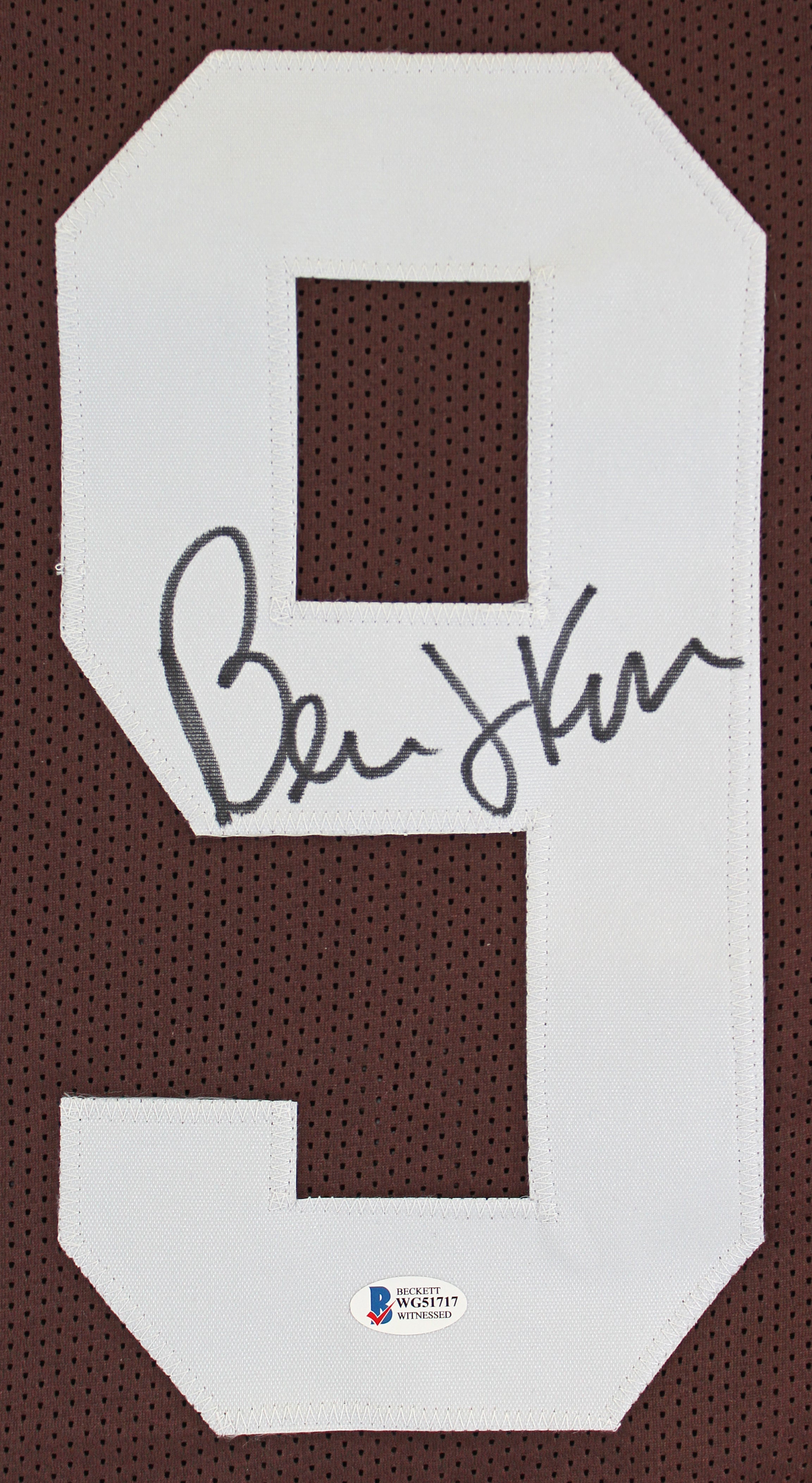 Bernie Kosar Authentic Signed Brown Pro Style Jersey Autographed BAS Witnessed