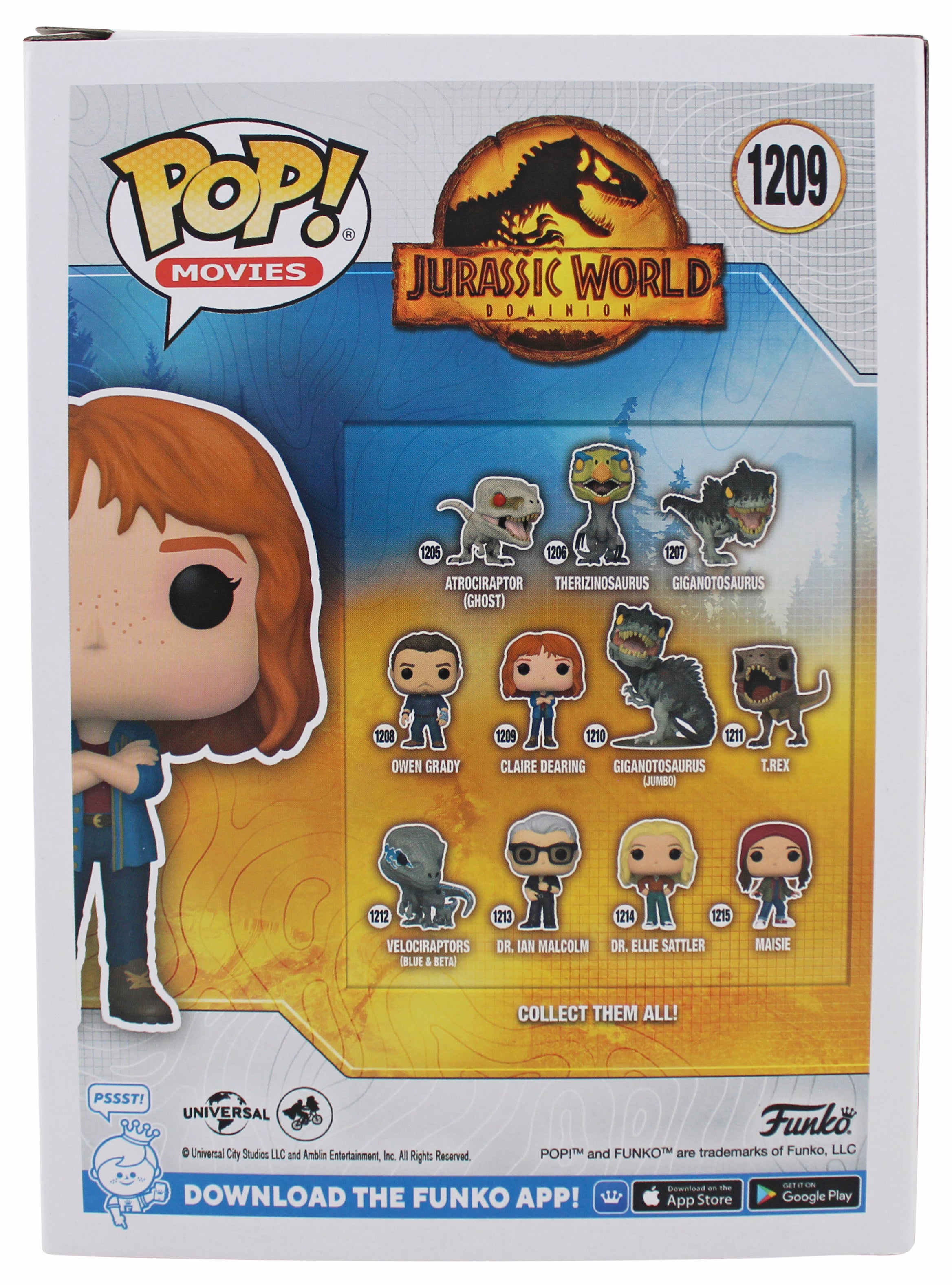 Bryce Dallas Howard "Claire" Jurassic World Signed Funko Pop Vinyl Figure BAS 1