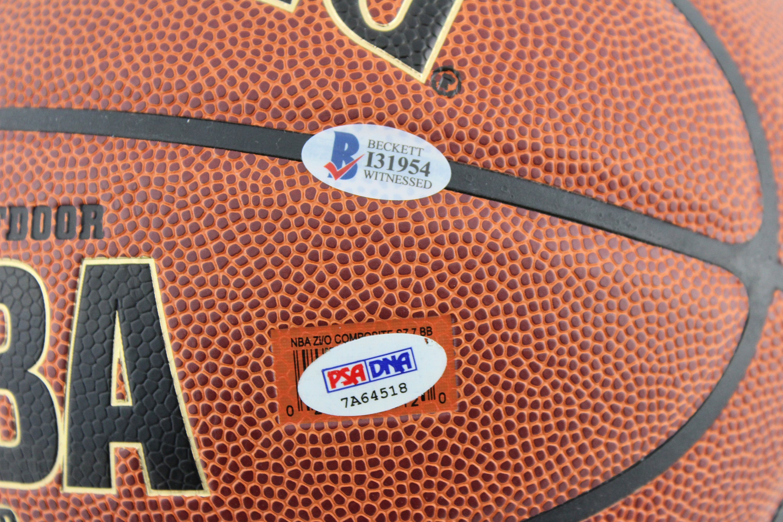 Fletch Chevy Chase & Kareem Abdul Jabbar Authentic Signed Basketball BAS & PSA