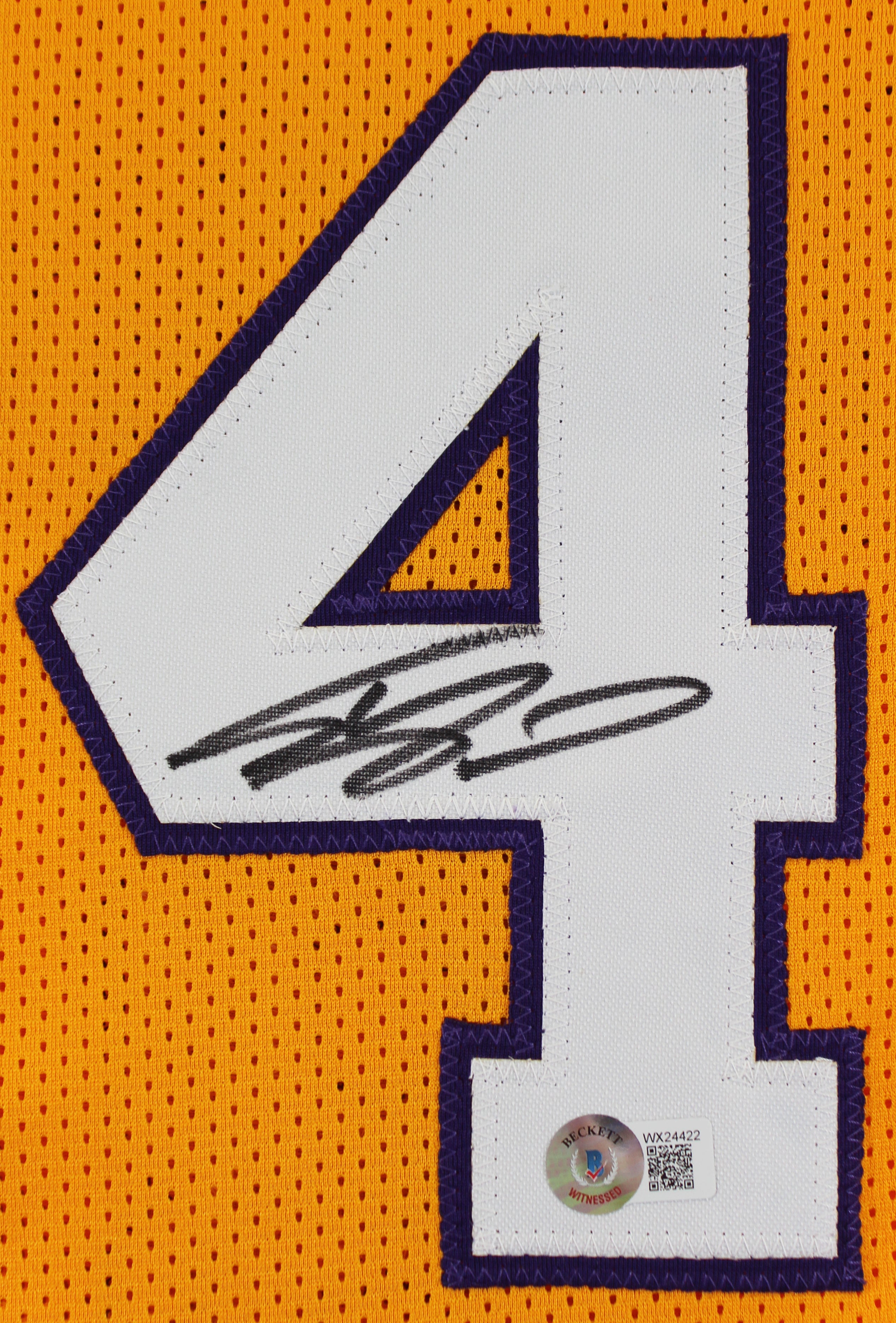 Shaquille O'Neal Authentic Signed Yellow Pro Style Jersey Autographed BAS