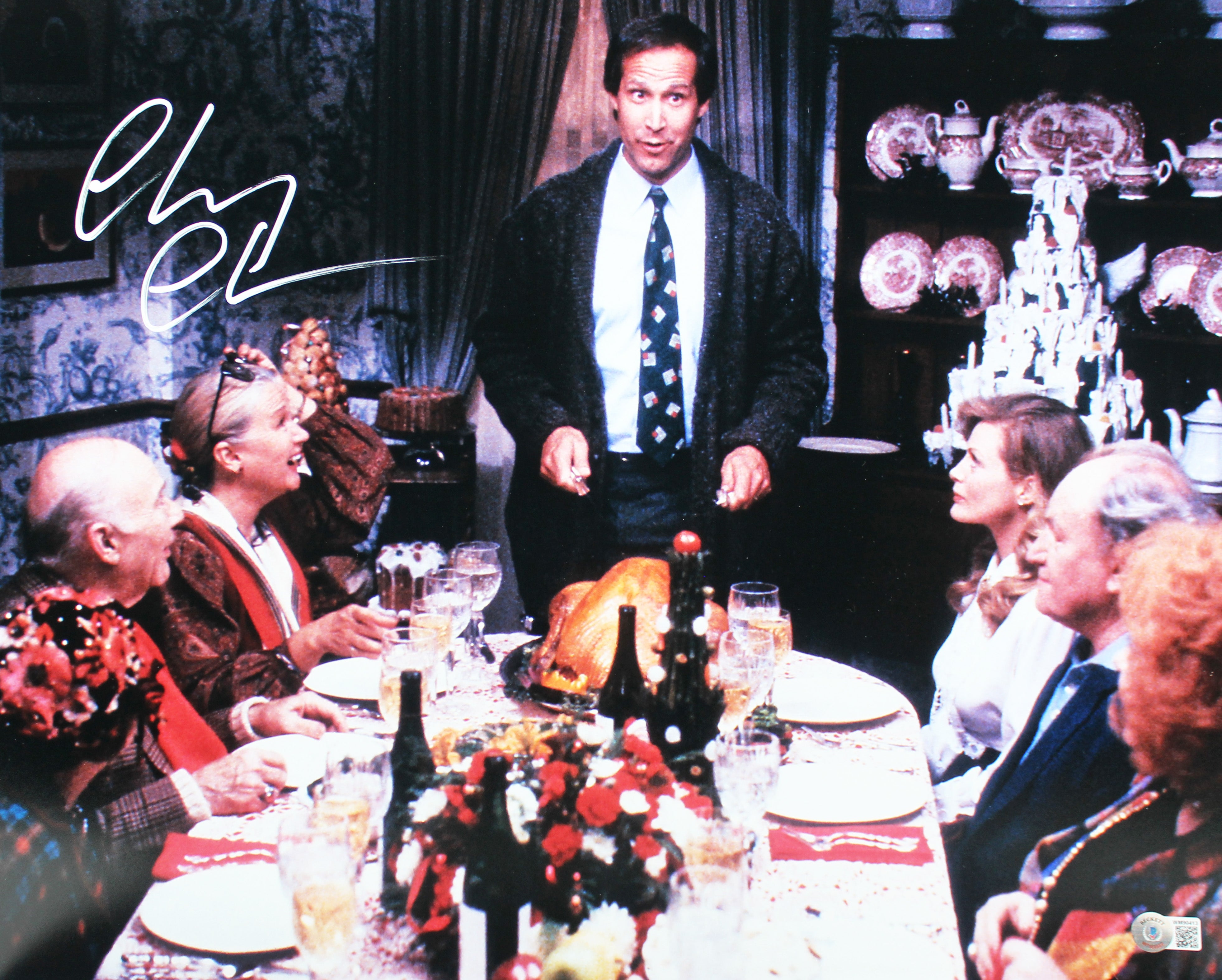 Chevy Chase Christmas Vacation Authentic Signed 16x20 Photo BAS Wit #WM90413