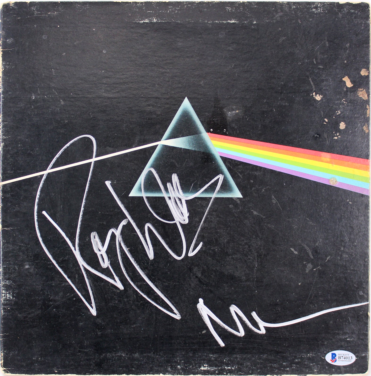 Roger Waters & Nick Mason Pink Floyd Signed Album Cover W/ Vinyl BAS #A74013