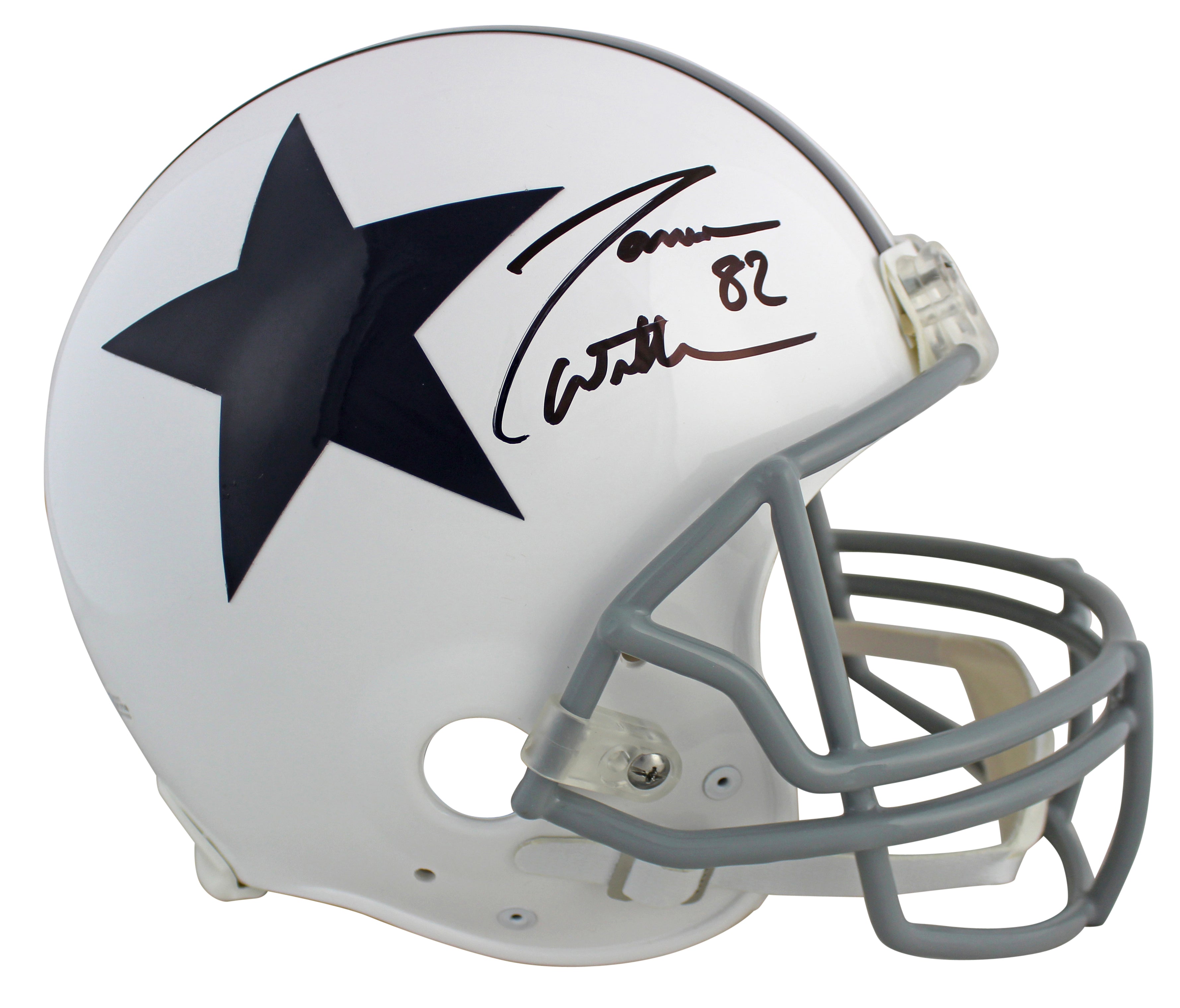 Cowboys Jason Witten Signed White Throwback Proline Full Size Helmet BAS Witness