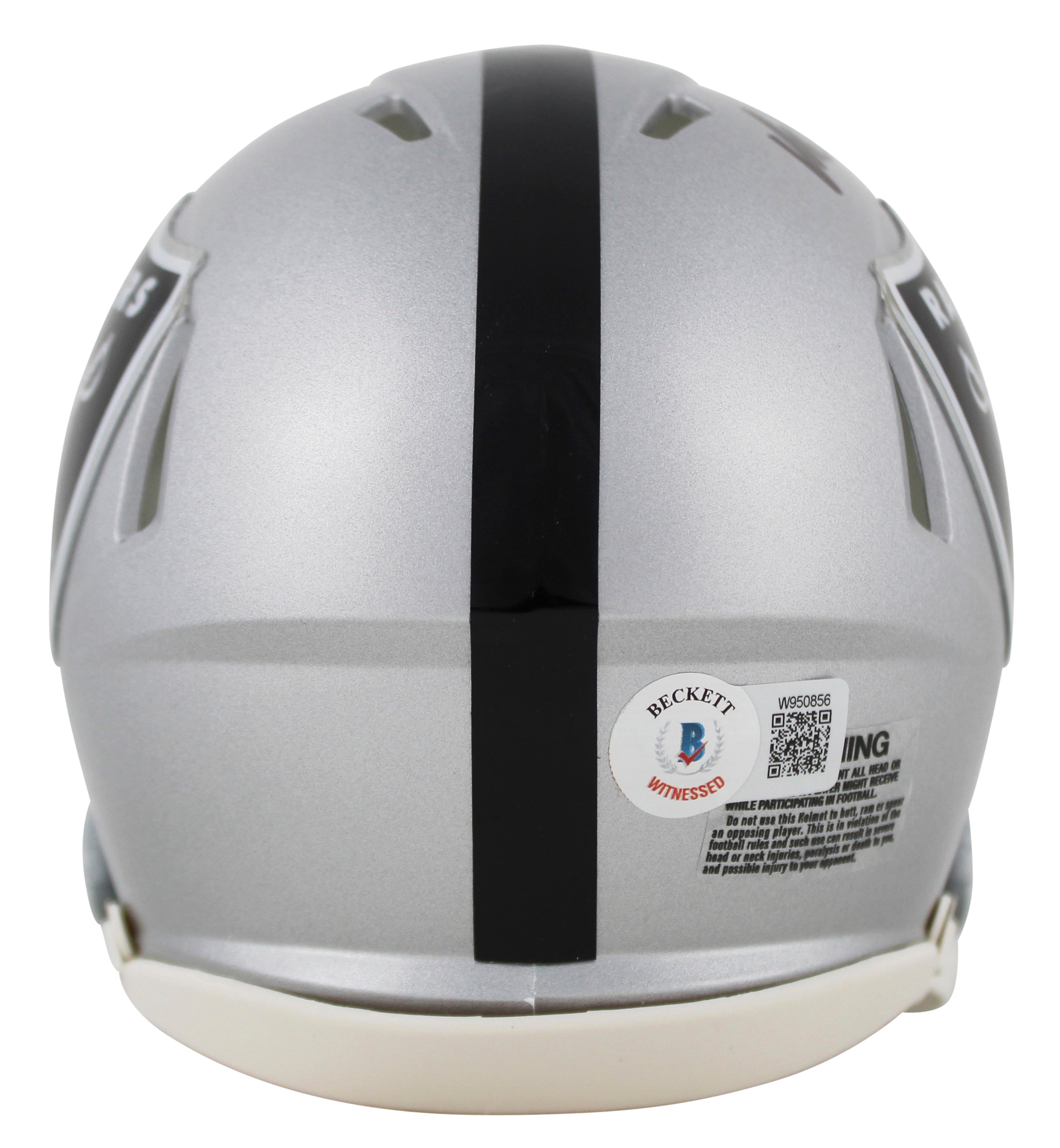 Raiders Michael Mayer Authentic Signed Speed Mini Helmet BAS Witnessed