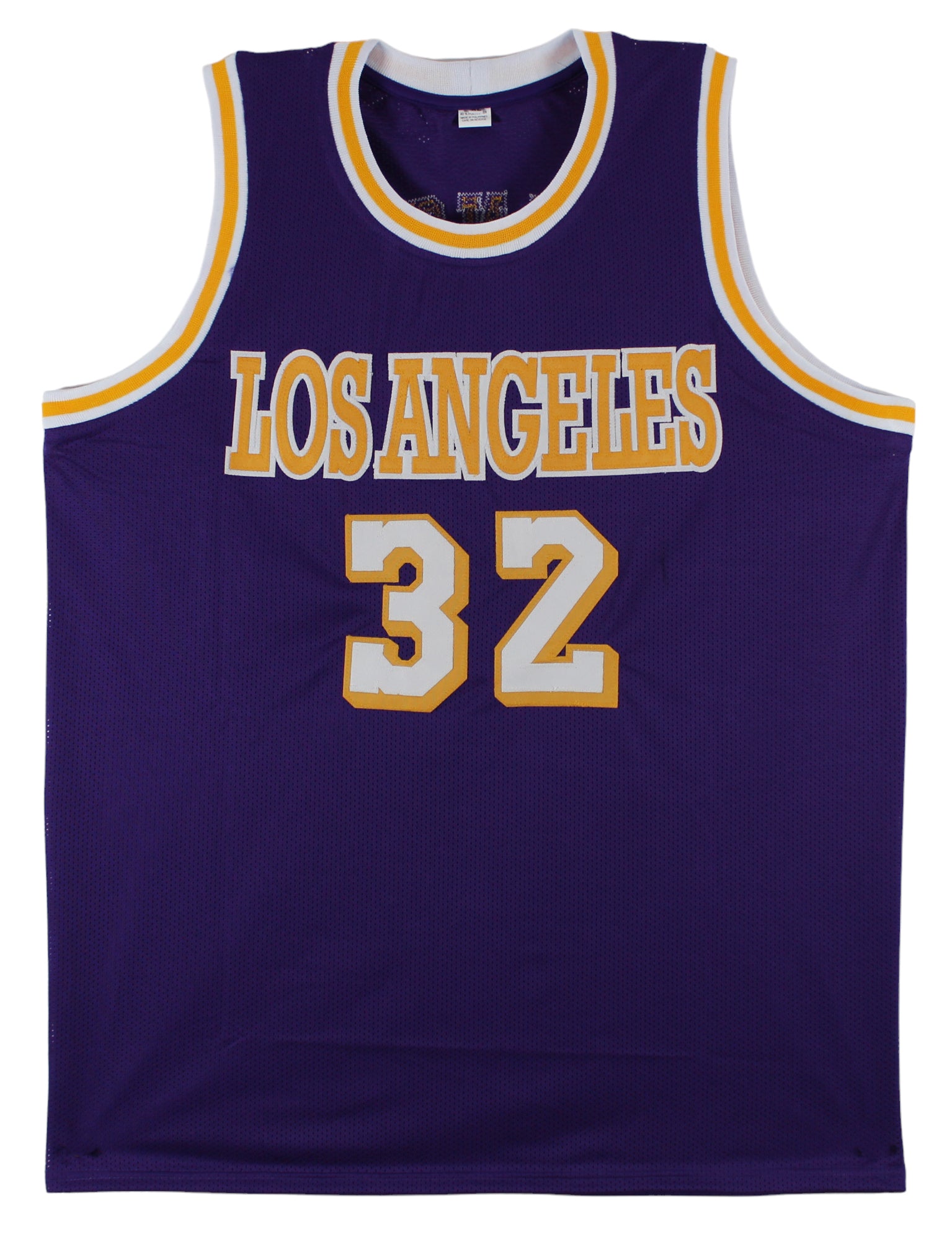 Magic Johnson Authentic Signed Purple Pro Style Jersey BAS Witnessed
