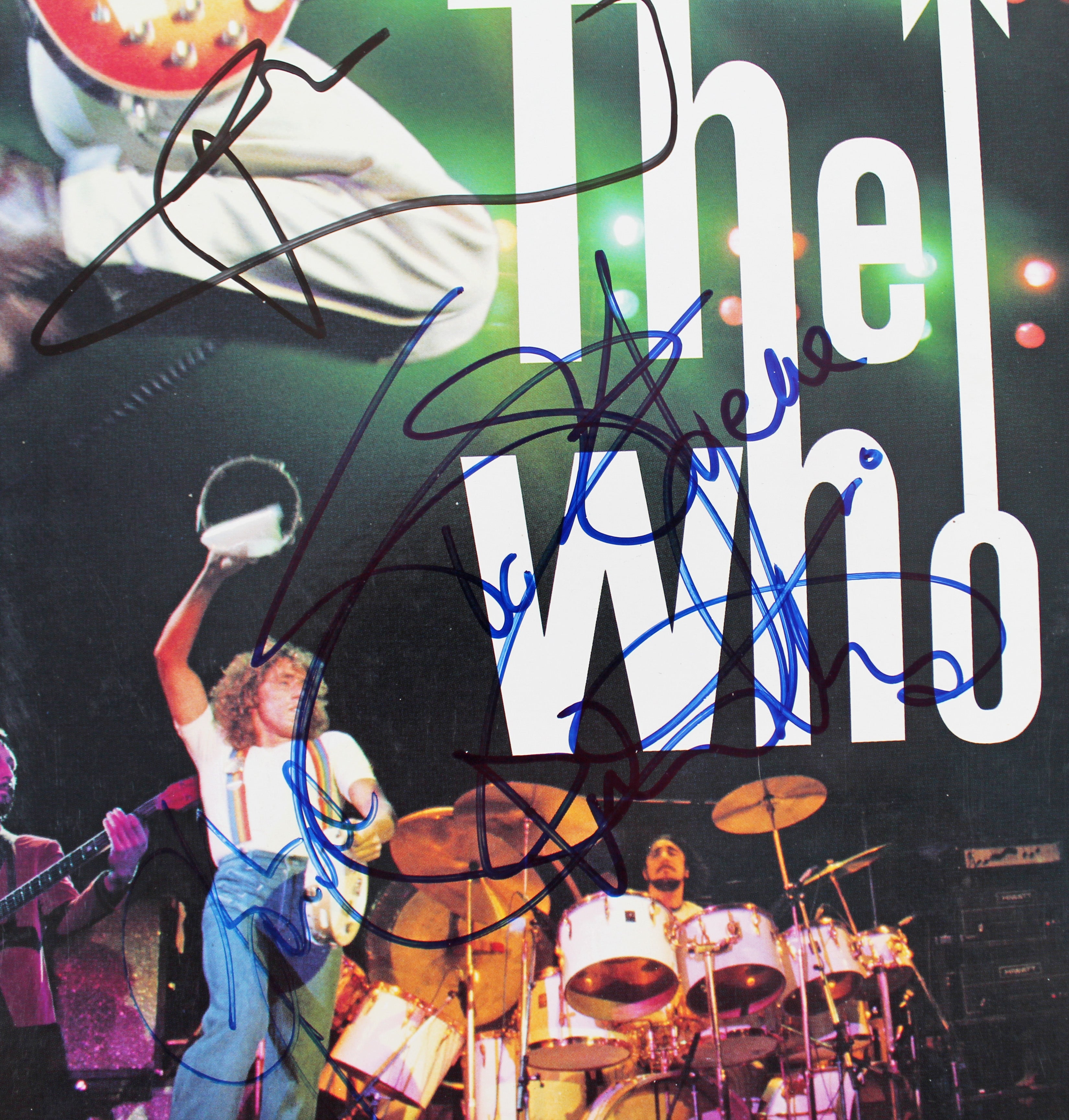 The Who (3) Daltrey, Townshend & Entwistle Signed Laserdisc Cover BAS #A42884