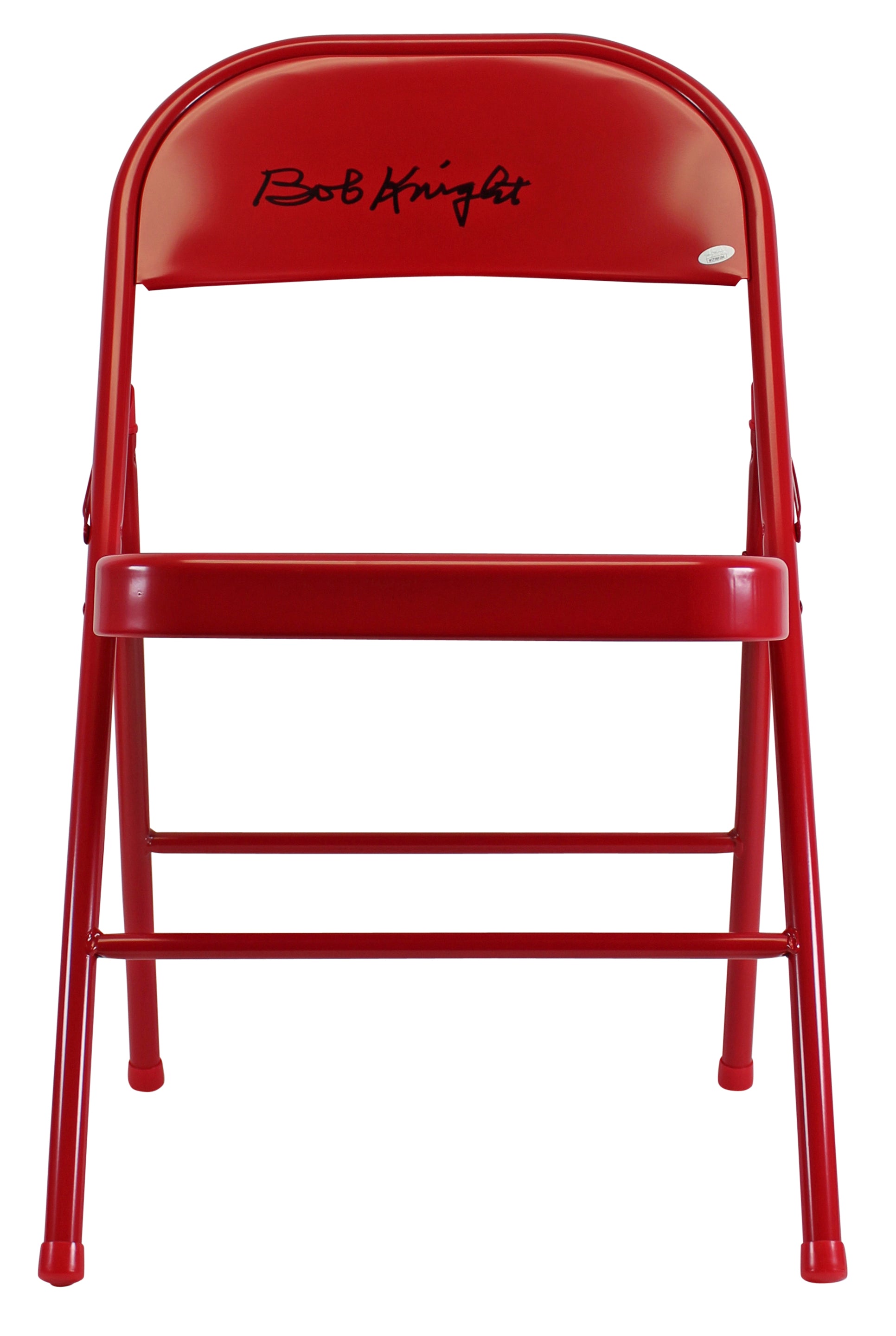 Indiana Bobby Knight Authentic Signed Red Folding Chair Autographed BAS Witness