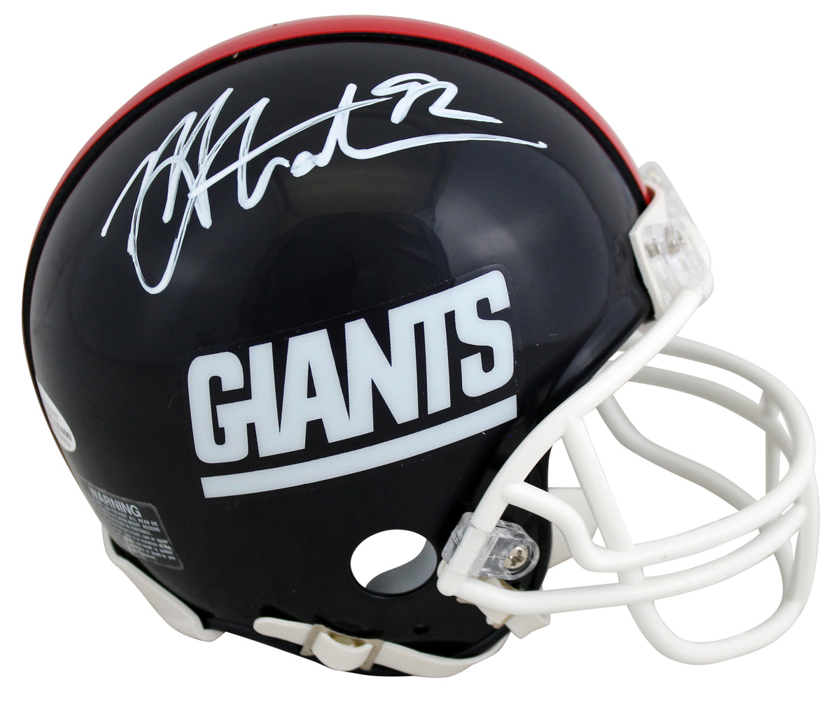 Giants Michael Strahan Authentic Signed 81-99 Throwback Rep Mini Helmet BAS Wit